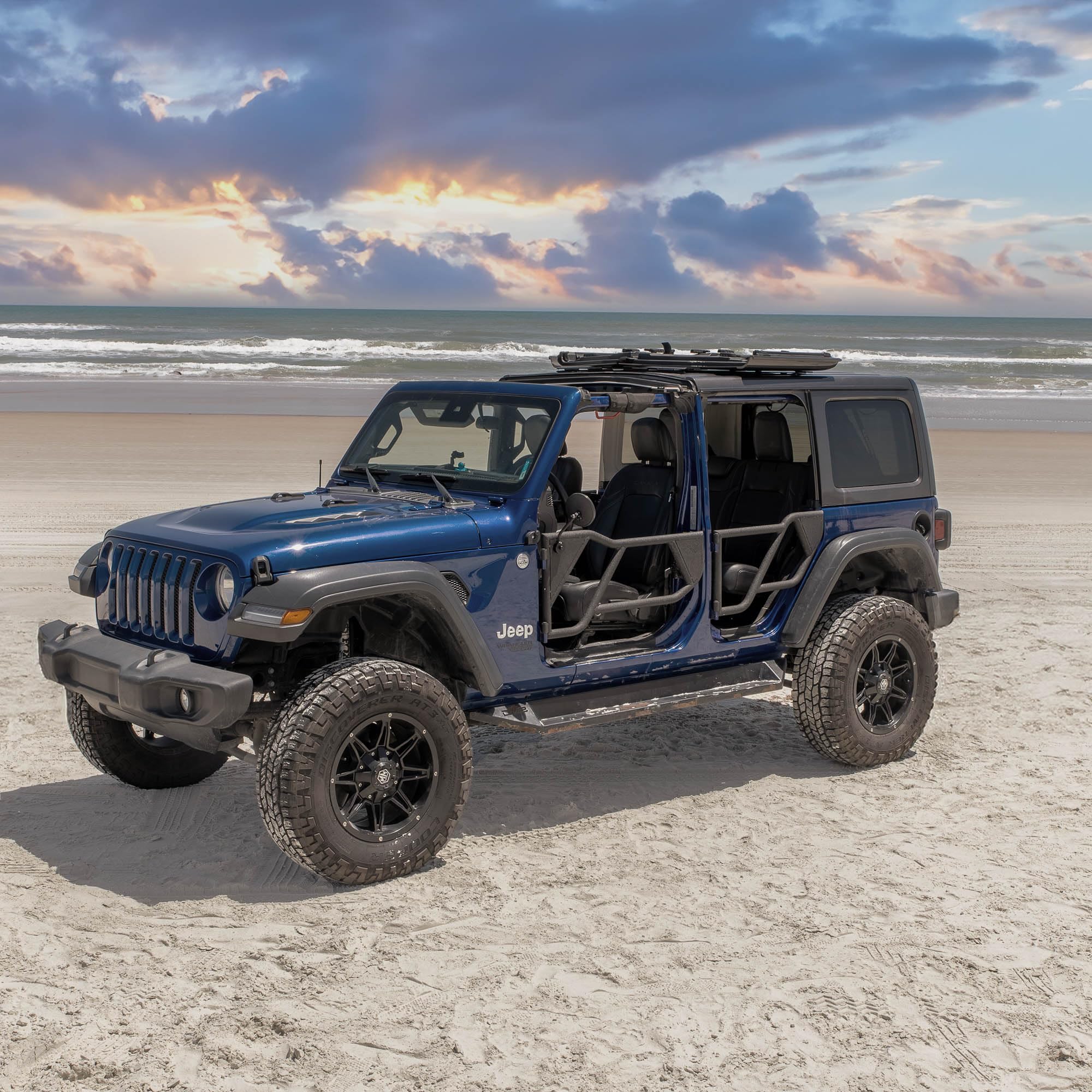 4-Door EZ4X4 Aluminum Half Tube Doors for JKU Wrangler 2011-2018 Patent Pending