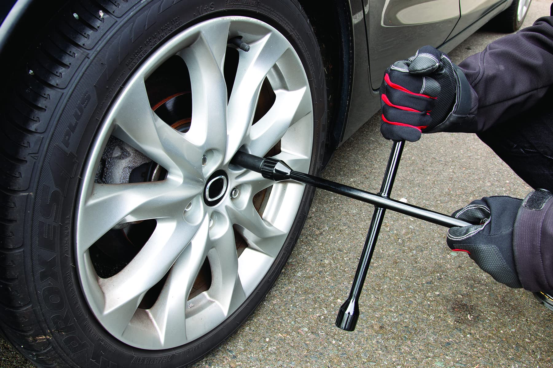Combination Lug Wrench 14 inch with SAE/Metric Spade Tip