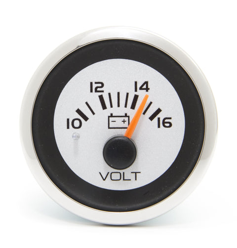 Sierra Argent 65550P Voltmeter Gauge 10 Volt - 16 Volt, Universal, Night Visible