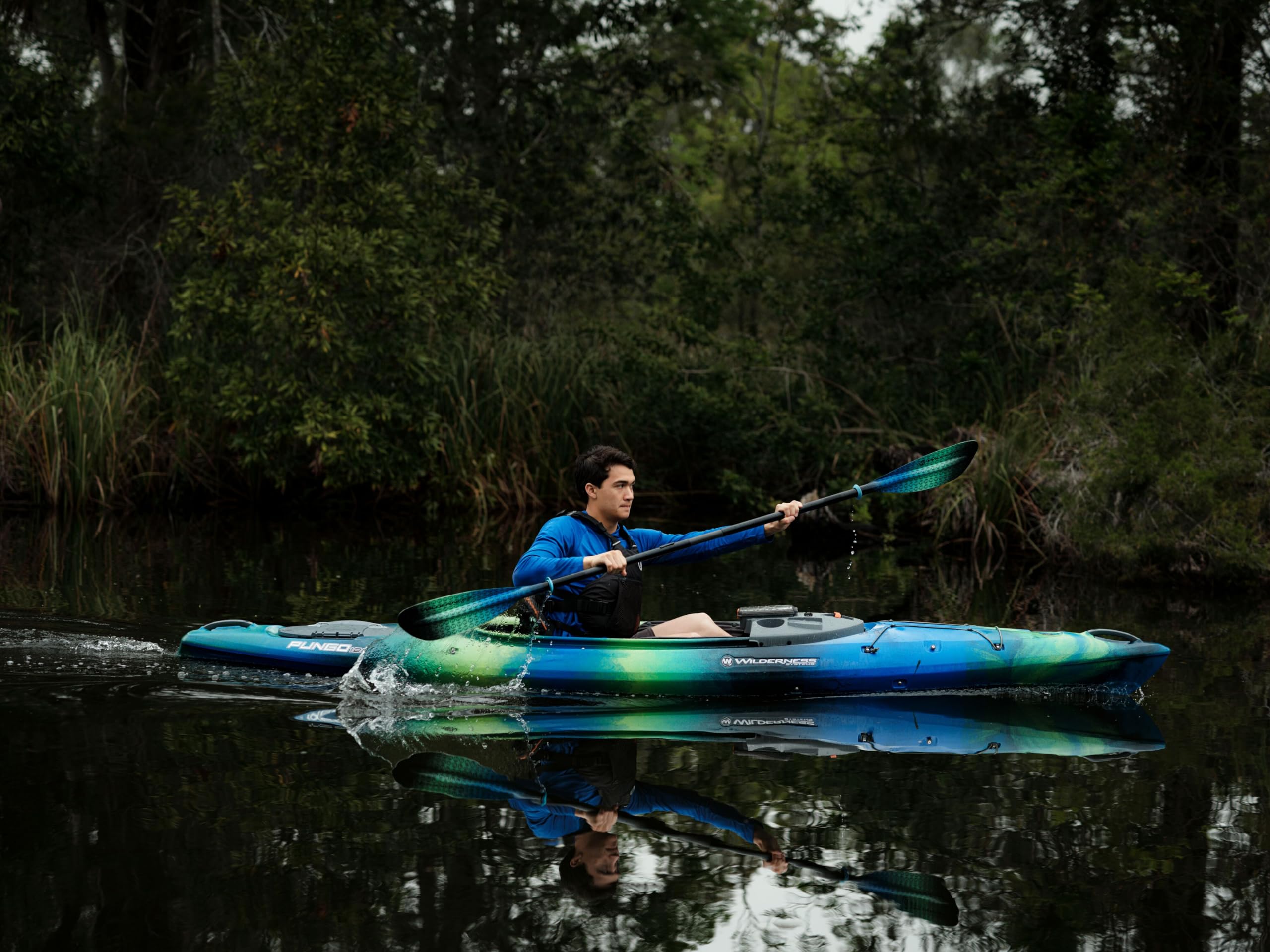 Pungo 120 Wilderness Systems Recreational Kayak - Sit Inside - Phase 3 Air Pro Comfort Seating - 12.2 ft - Galaxy
