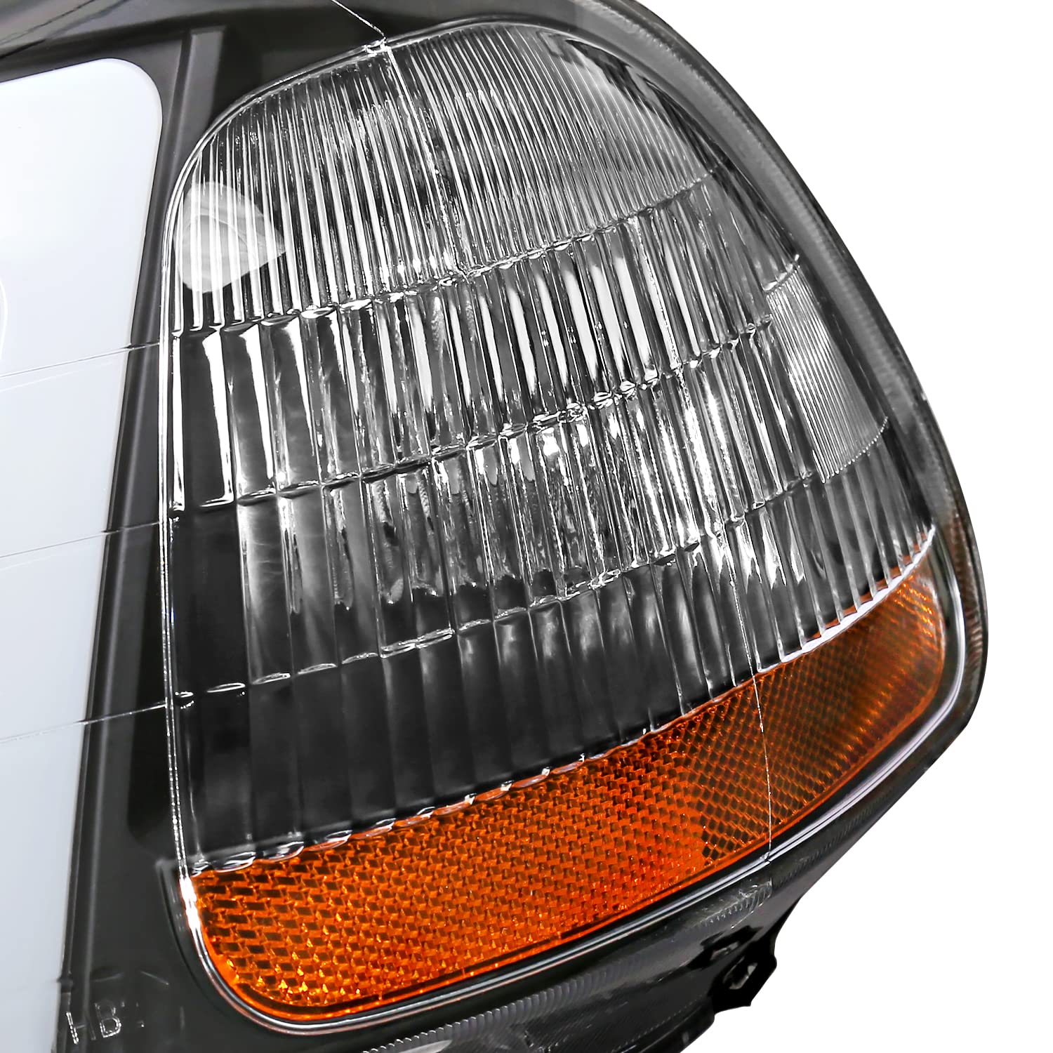 Black Headlights w/LED Tube Bar SPEC-D TUNING Compatible with 1996-1998 Honda Civic 2/4Dr