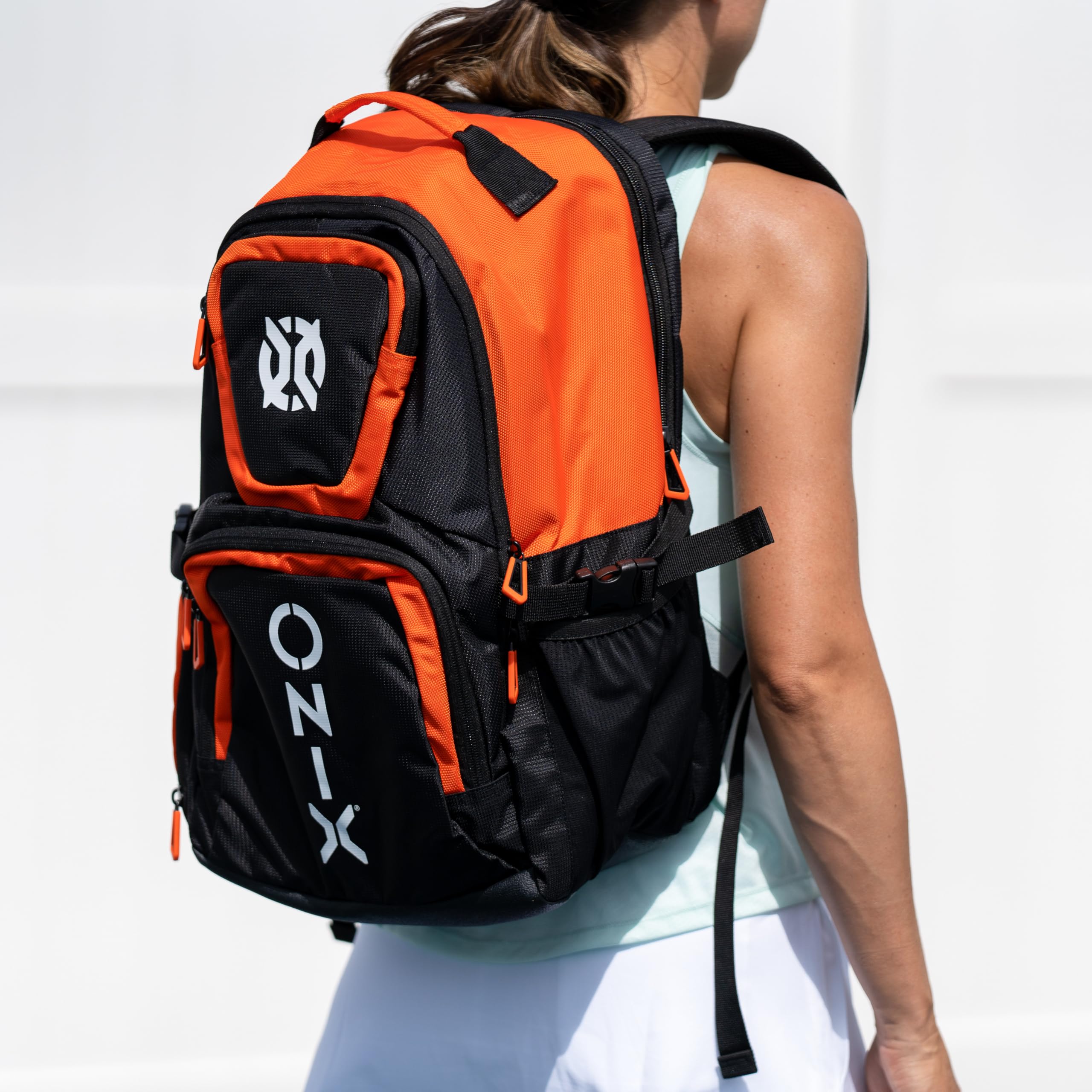 ONIX Pro Team Pickleball Durable Polyester Padded Paddle Compartment Easy to Carry Backpack — Orange/Black