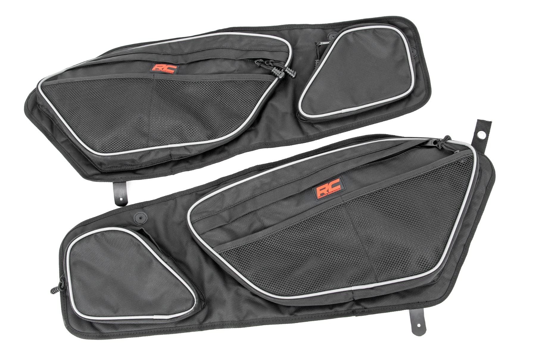 Rough Country Storage Bags Front Door for Polaris RZR Pro R/Pro XP – Pair, 1680D Water-Resistant UTV Door Bags w/Knee Pads
