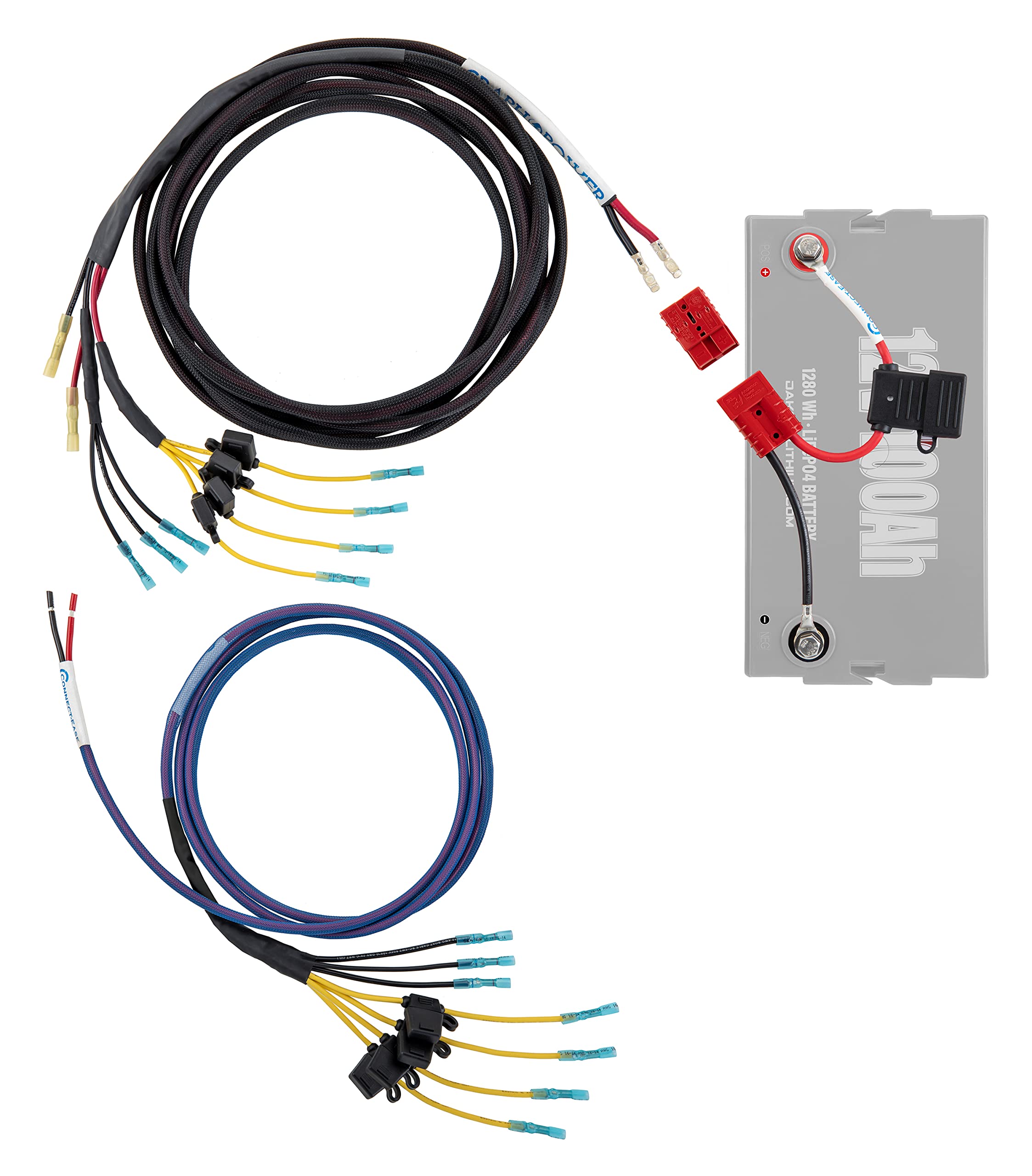 Graph Power Pro Connect-Ease Marine Wiring Harness Kit RCE12VGRPRO1922 | 8-Gauge Marine-Grade Wire with Fused 12V Connections | Wiring Kit for 19’-22’ Console Boats| Lithium-Compatible Boat Accessory