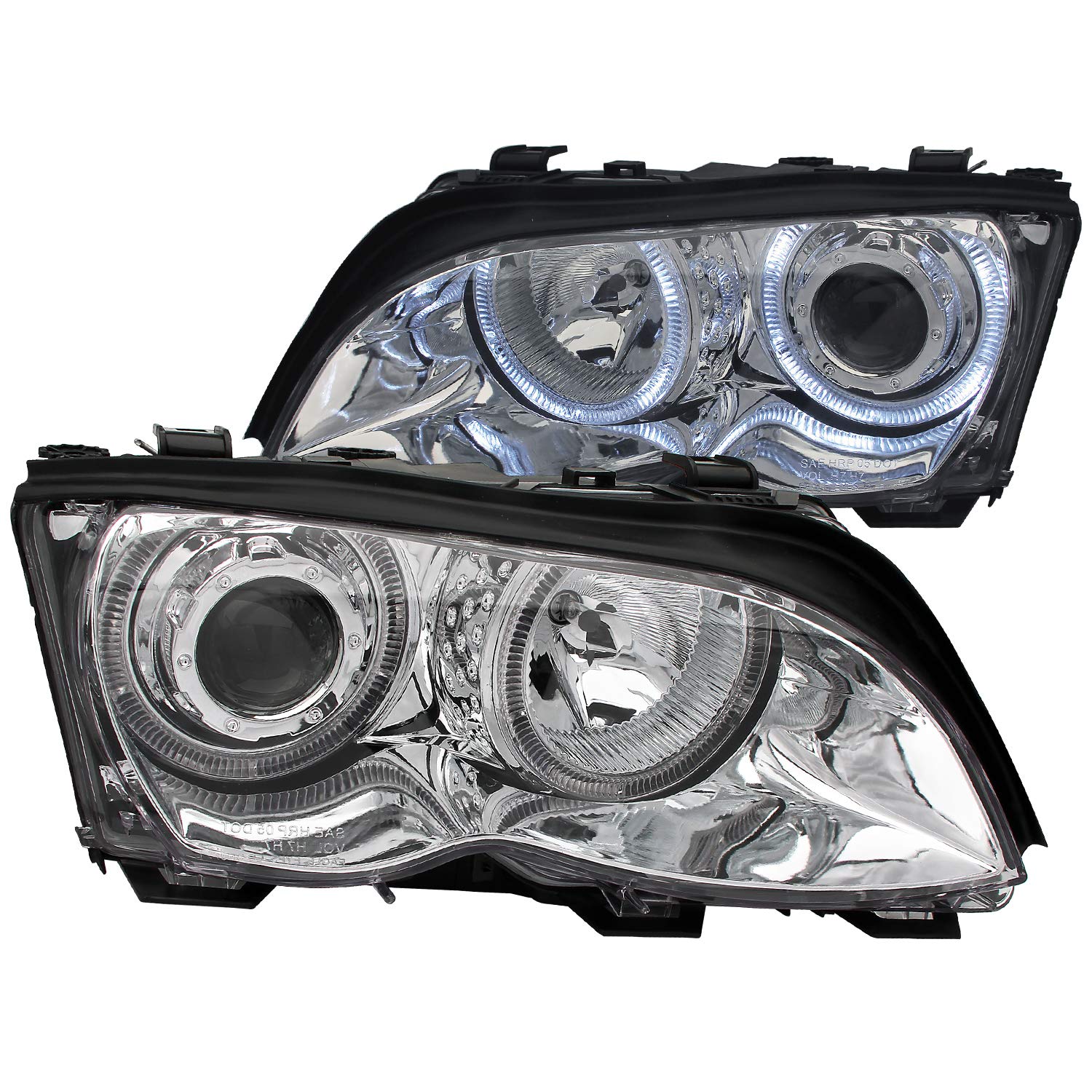 BMW Anzo USA 121212 Chrome Clear Projector With Headlight Assembly - (Sold in Pairs)