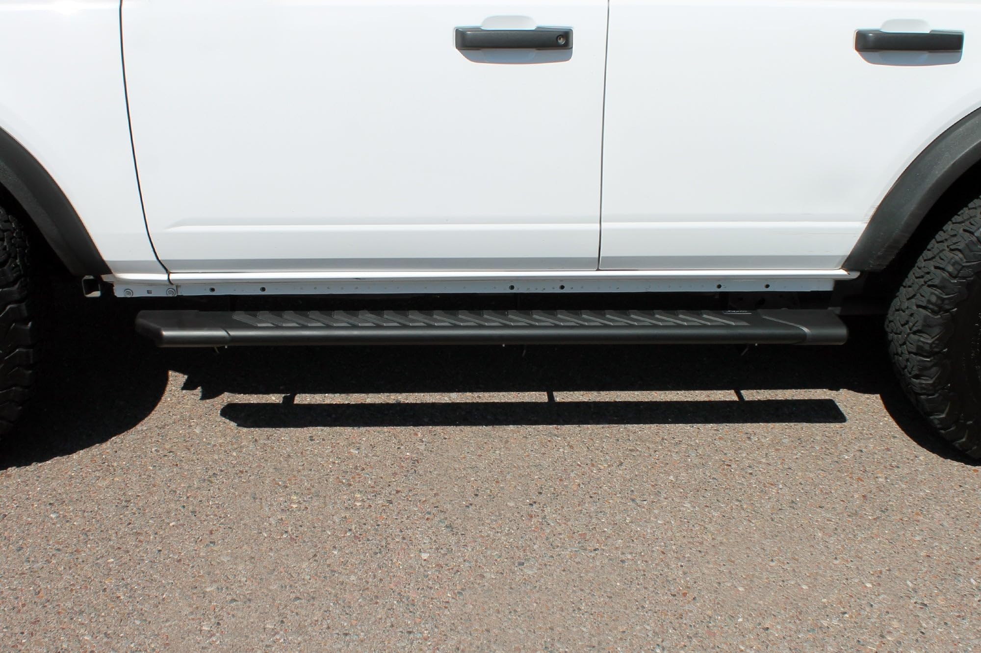 Running Boards Raptor Series Steps 5in OEM Style Full Tread Black Aluminum Compatible with 21-26 Bronco 4-Door