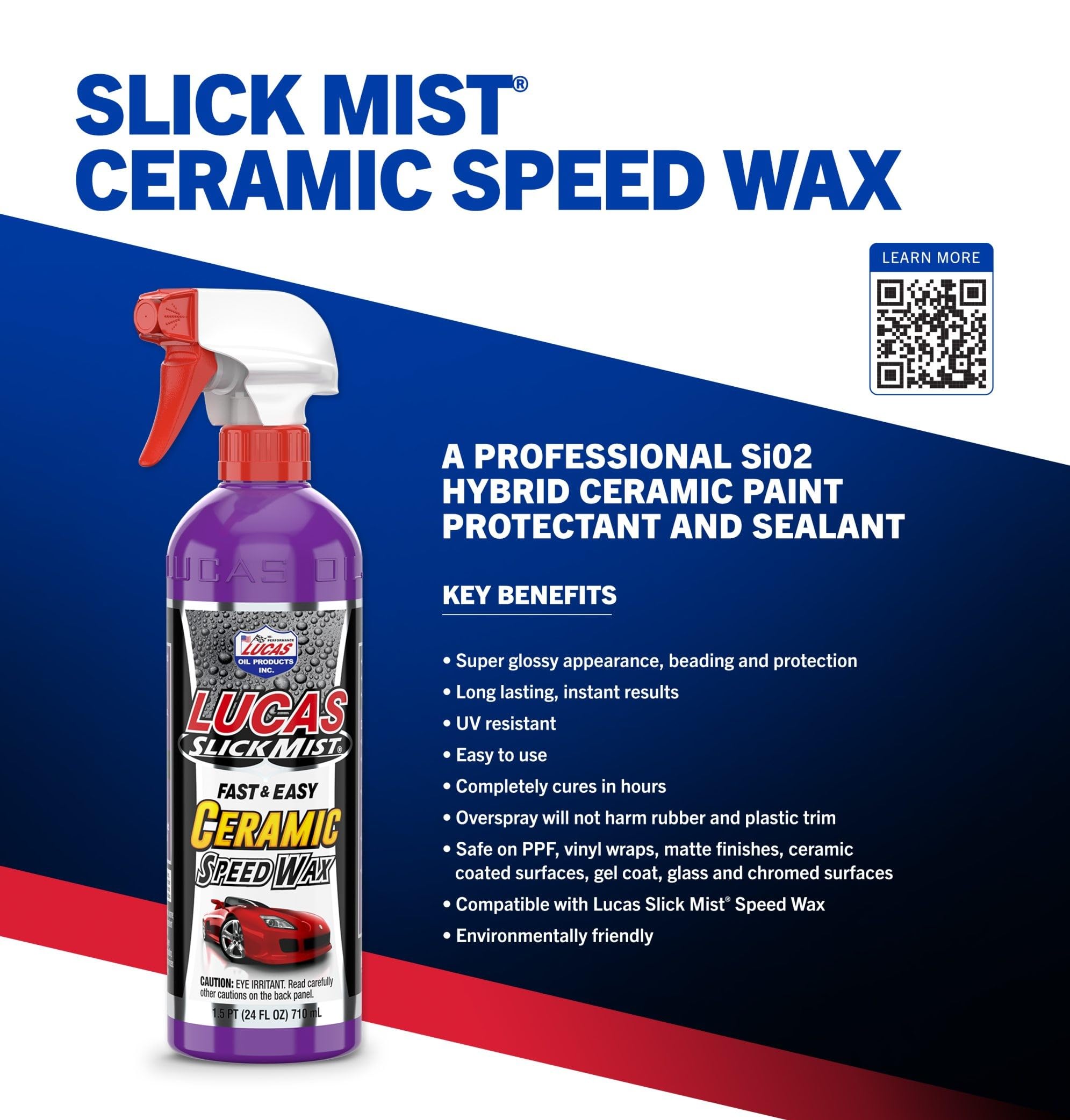 Slick Mist Lucas Oil 11294 Ceramic Speed Wax - 24 Ounce