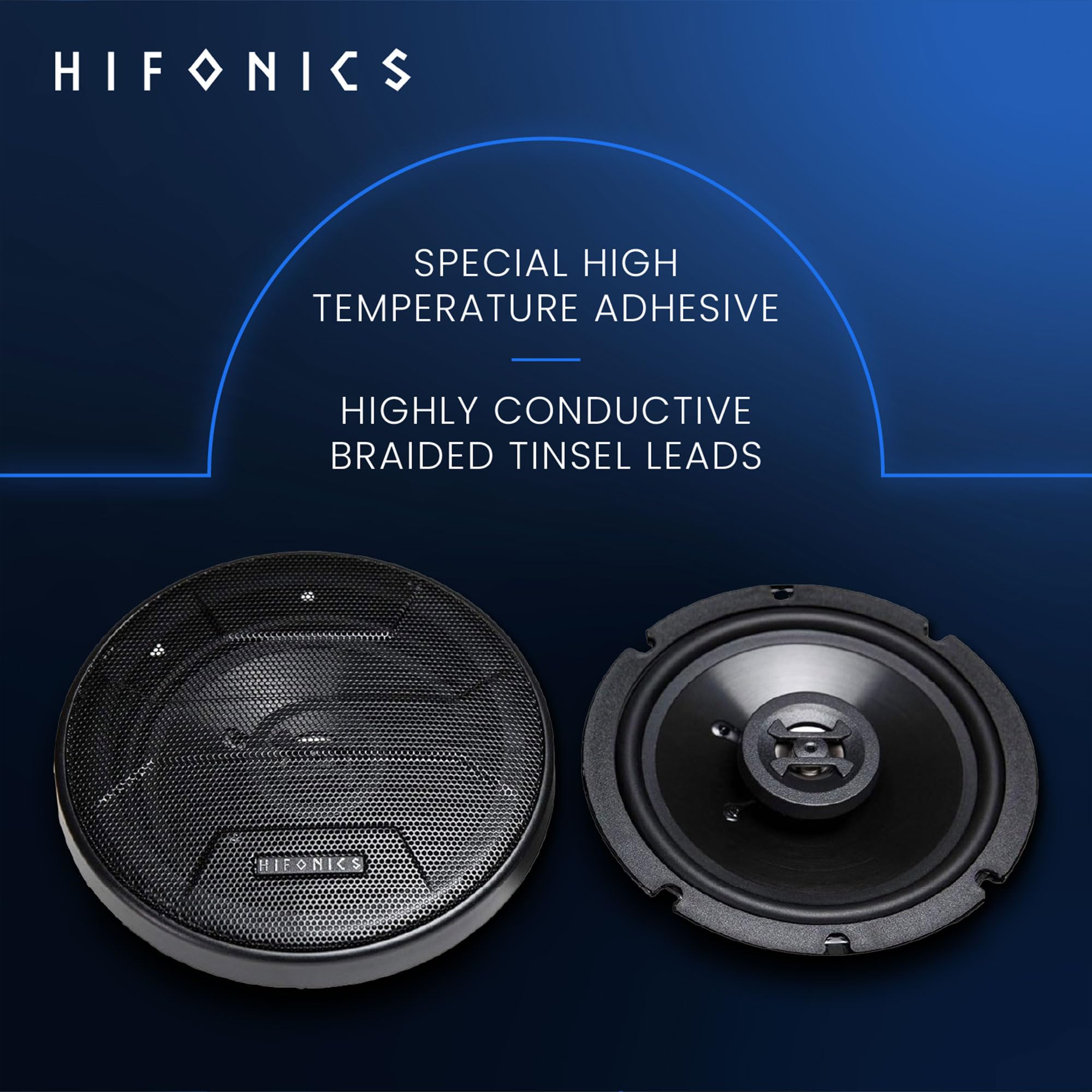 Hifonics ZS65CXS Zeus 6.5 Inch 3 Way 300W Shallow Mount Coaxial Speakers, Pair