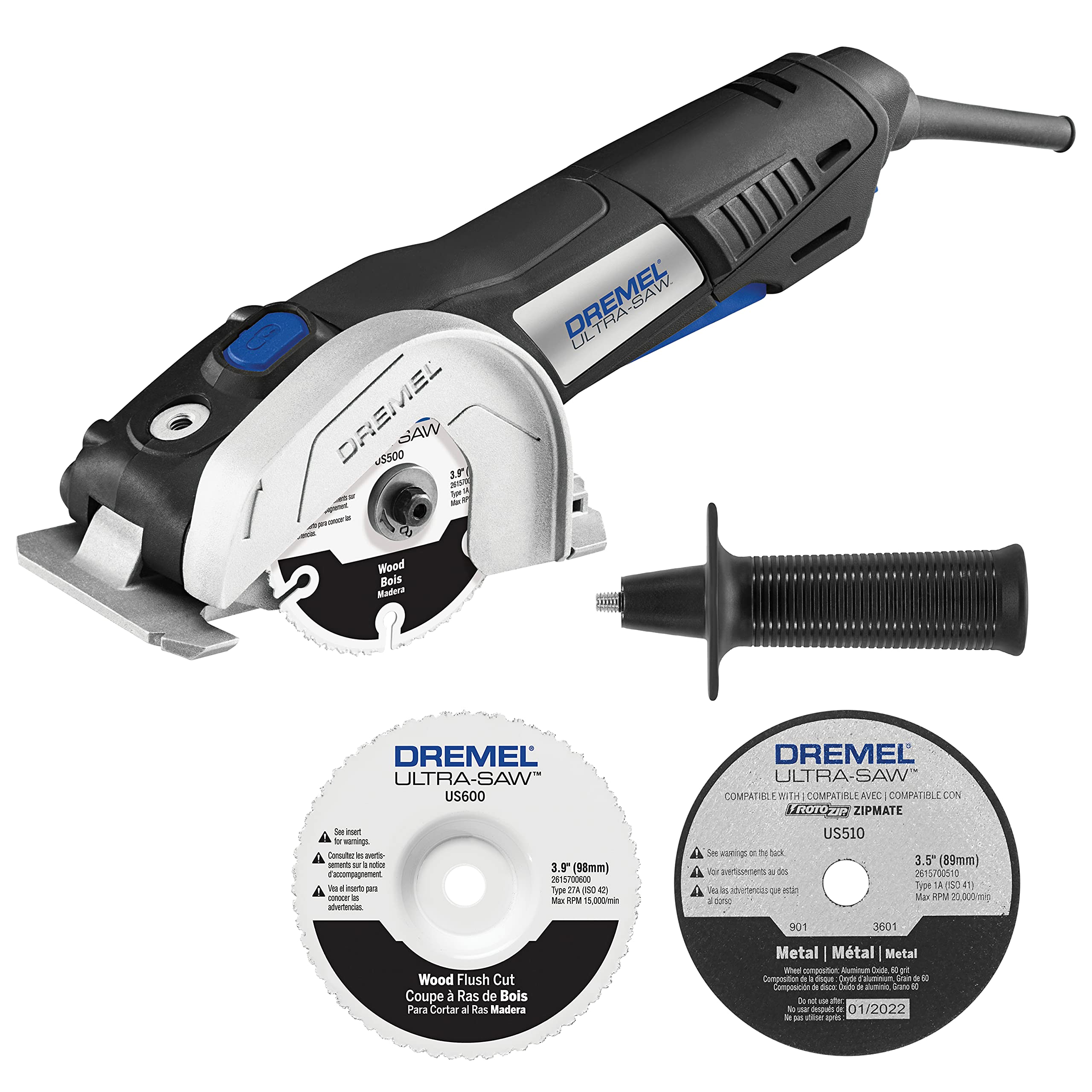 Dremel Ultra-Saw US40 Corded Compact Tool Kit with 3 Cutting Wheels and Auxiliary Handle