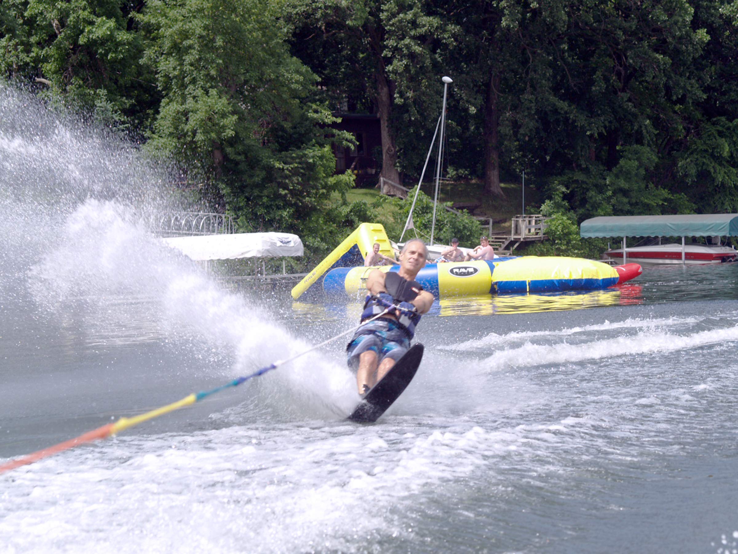 RAVE Sports Slalom Carve Water Ski - Adult, Black, Adult - Adjustable Bindings