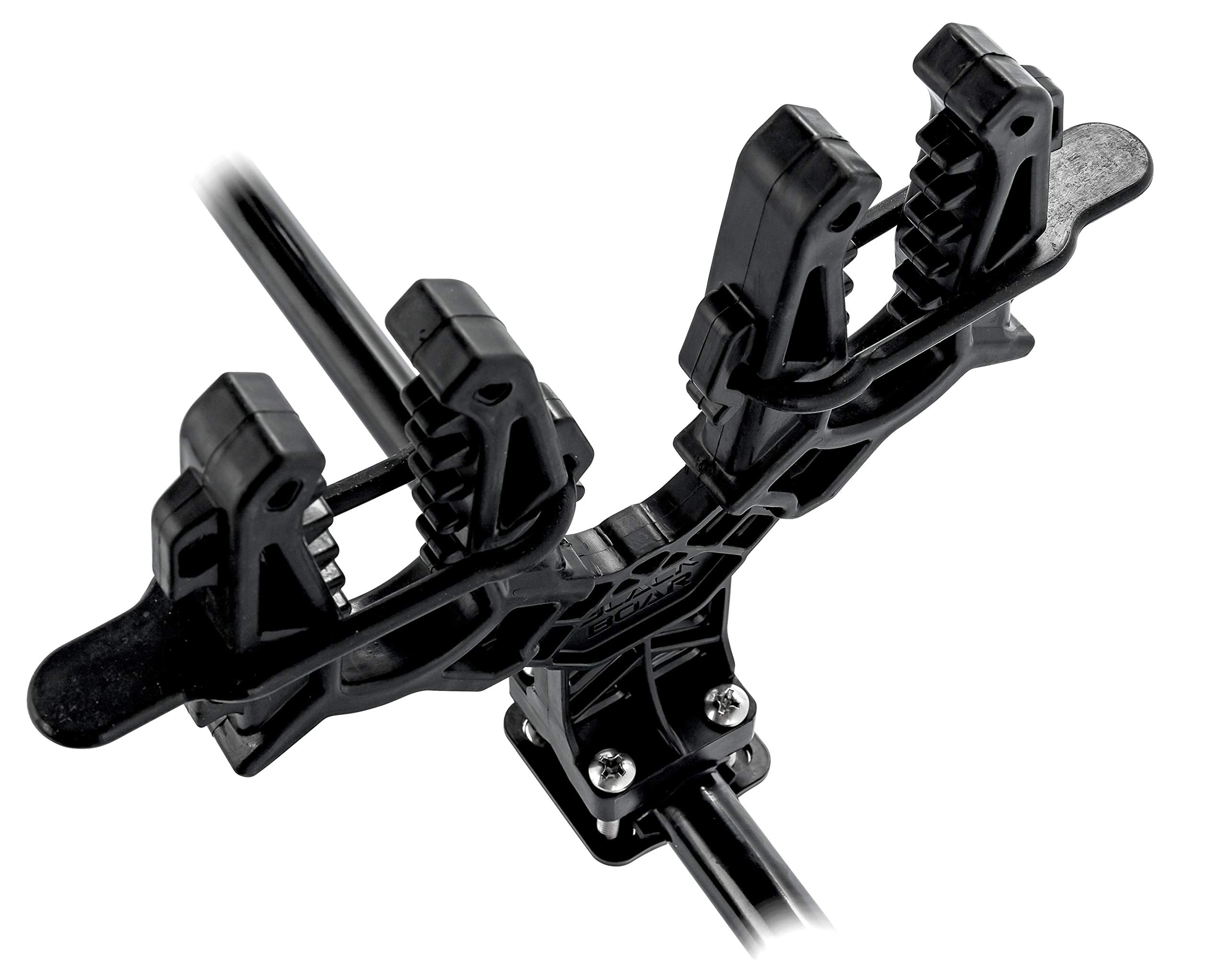 Boar Black UTV/ATV Double Gun & Tool Mount - Features Flexible Non-Marring Teeth for Better Grip - Includes Rubber Base Plate Pads - Max Carry Weight of 15lbs (66030)