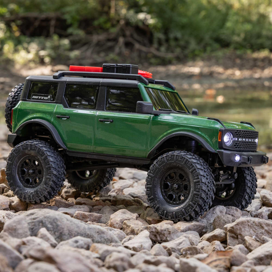 Axial RC Truck 1/24 SCX24 4X4 Ford Bronco RTR Brushed Rock Crawler (Battery & Charger Included), Green, AXI00006V2T5