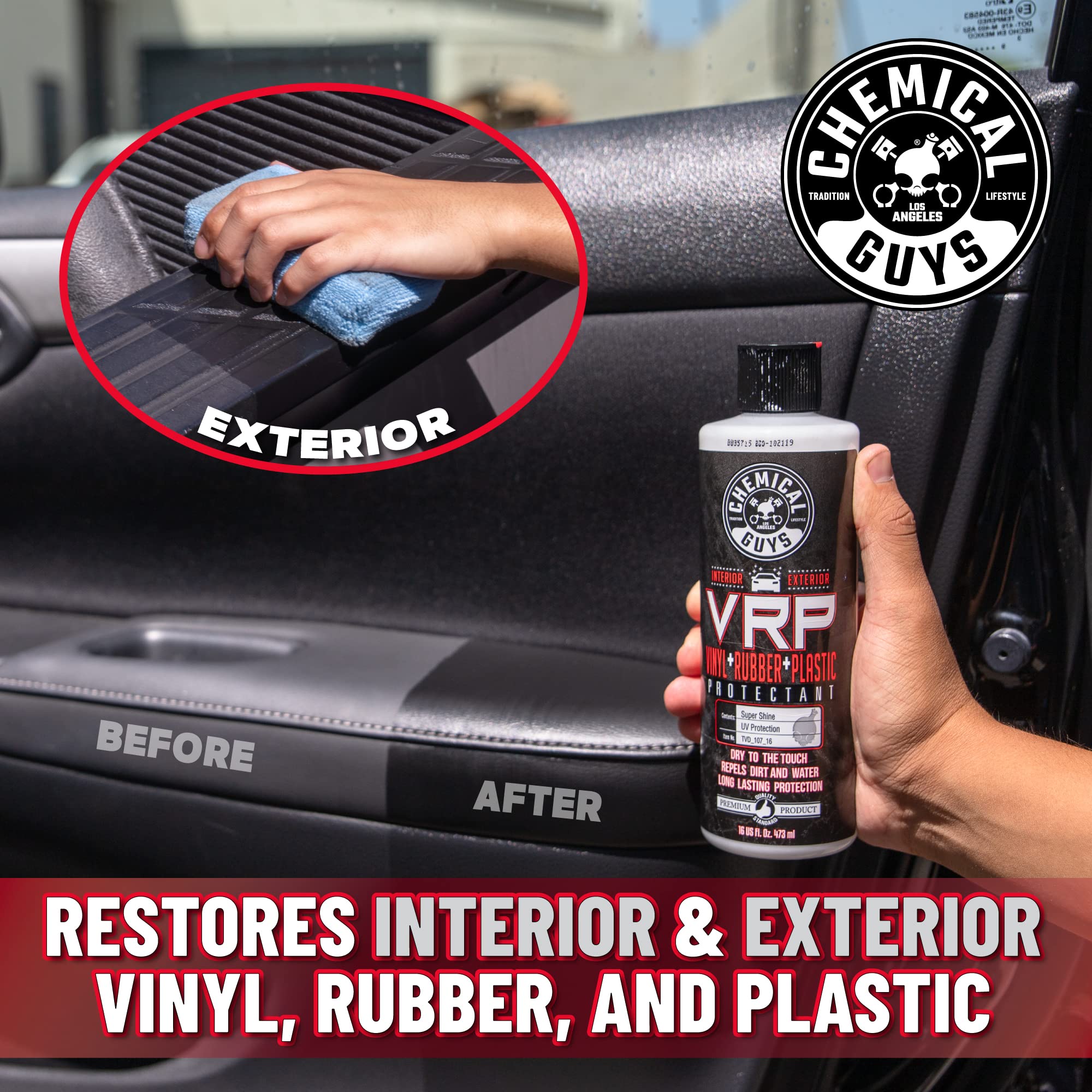 Chemical Guys VRP Dressing Vinyl, Rubber, and Plastic - Tire Dressing, Non-Greasy, Dry-to-the-Touch Shine for Tires, Trim, and More, Safe for Cars, Trucks, SUVs, RVs & More - 128 oz
