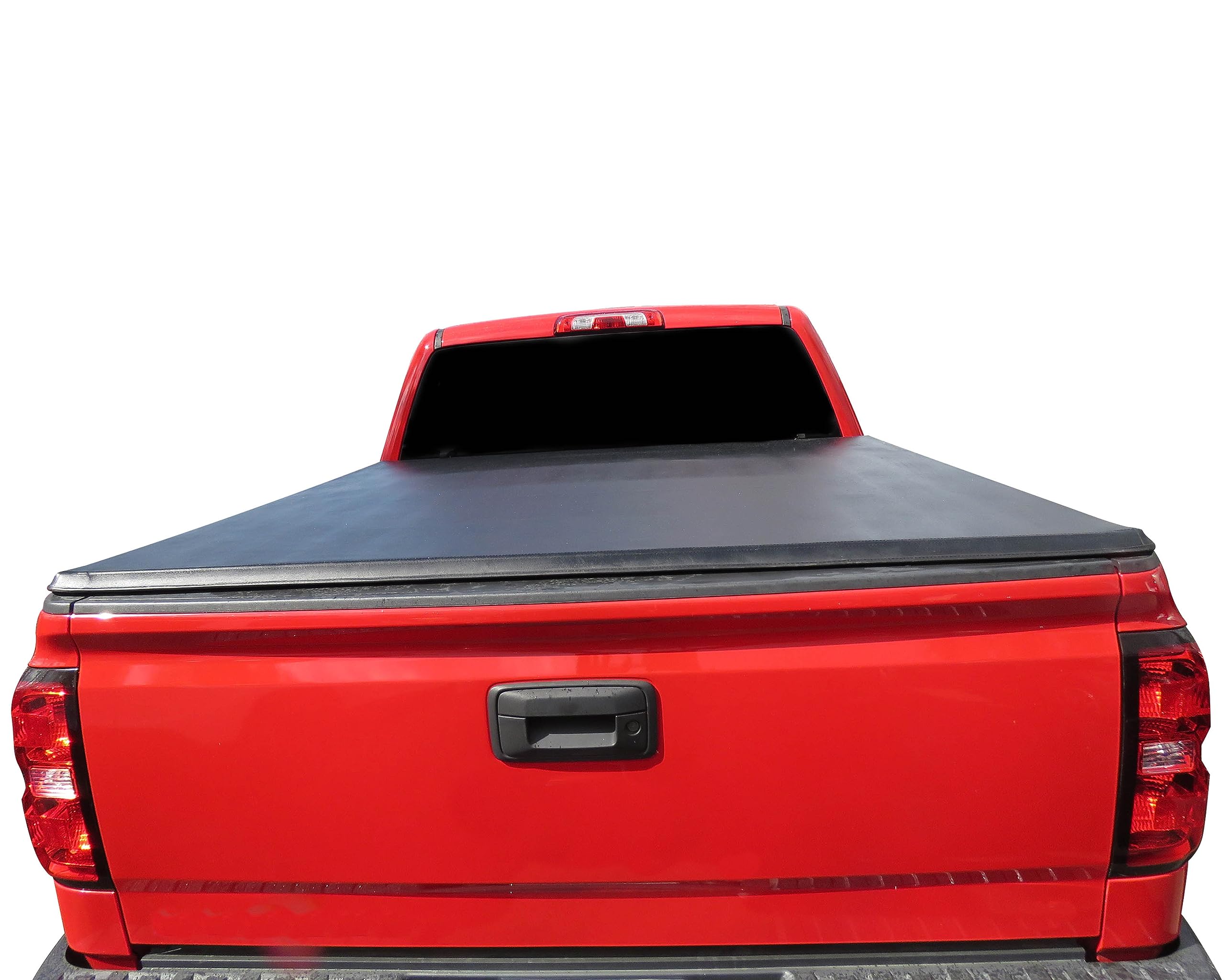 Premier Black Horse Soft Trifold Truck Bed Tonneau Cover Compatible with 2014-2018 GMC Sierra 1500|2014-2018 Chevrolet Silverado 1500 5.5ft Bed-PRS-GM12