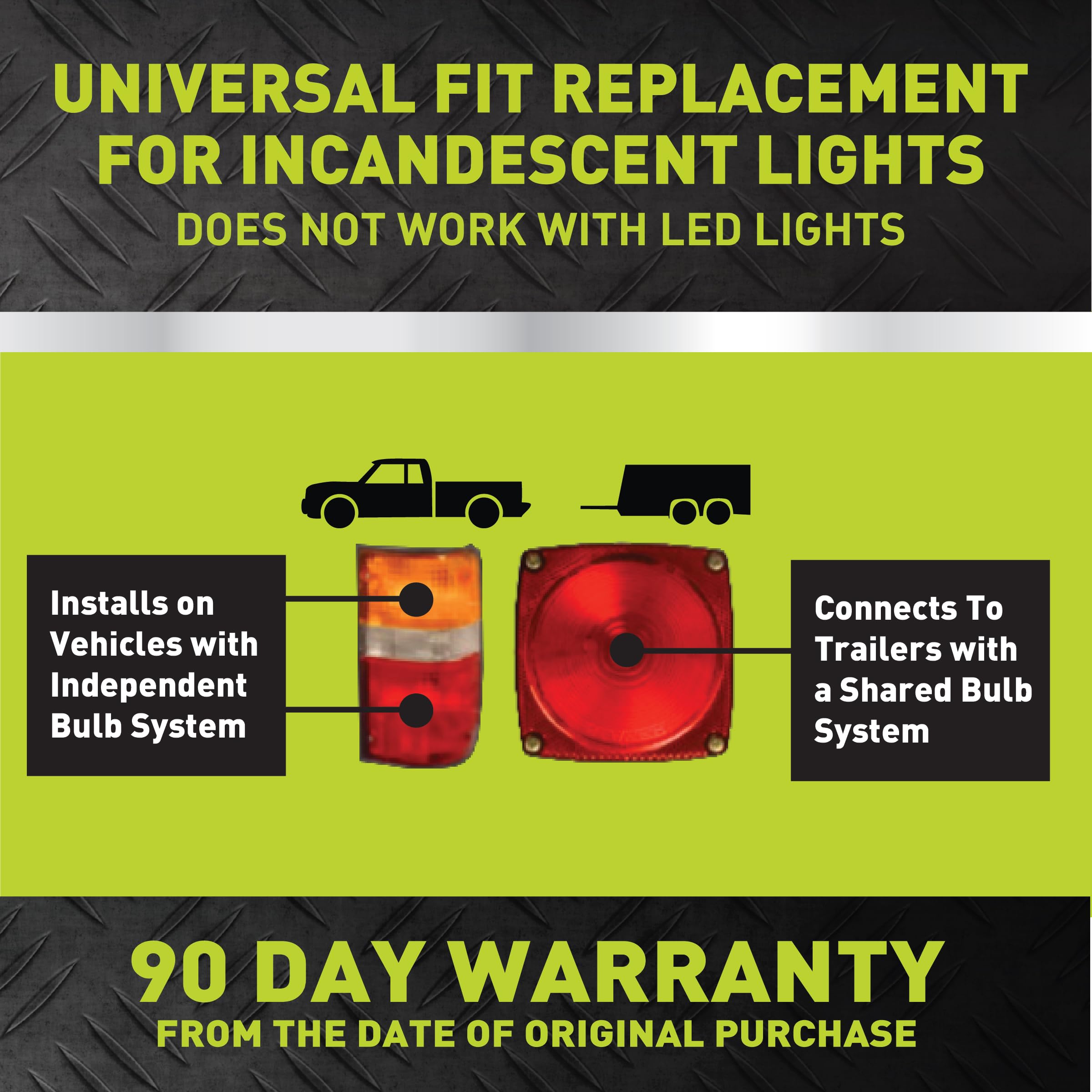 4 Flat Universal Kit Hopkins 46155 Taillight Converter (Independent Bulb Turn Signals)