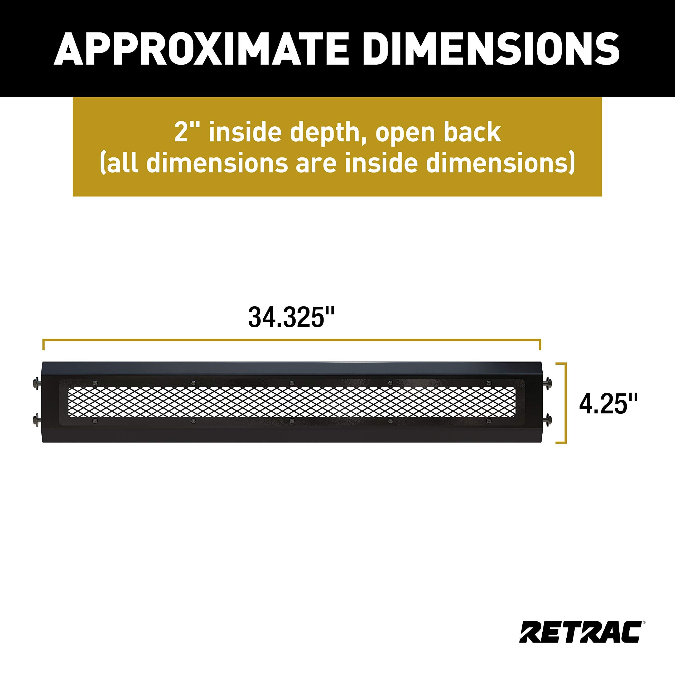 Milestone Retrac 207710 Black Stainless Bumper Guard Light Cage