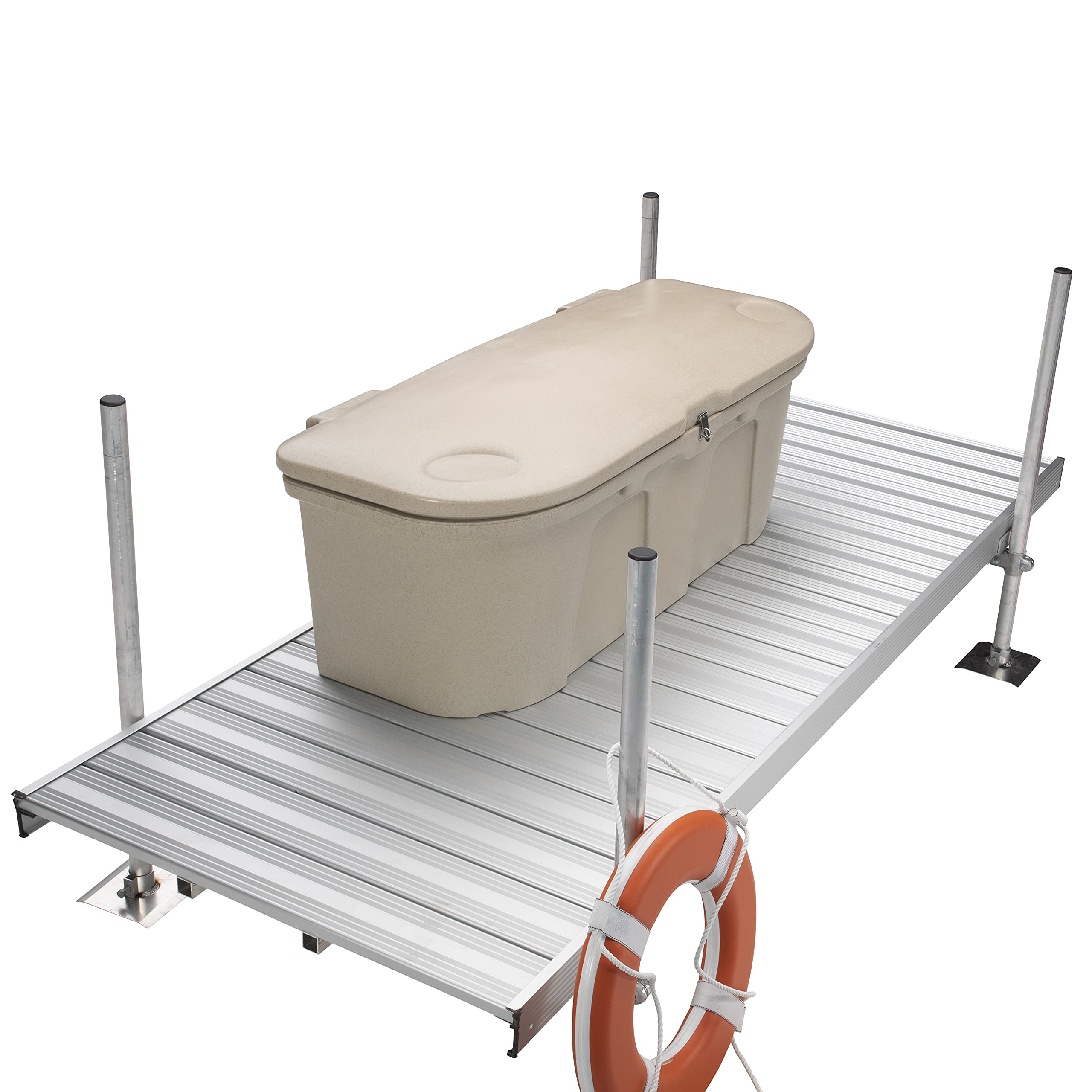 Stow 'N Go Dock and Patio Storage Box, Taylor Made Products Sandstone 67.75"L x 27.75"W x 26"H