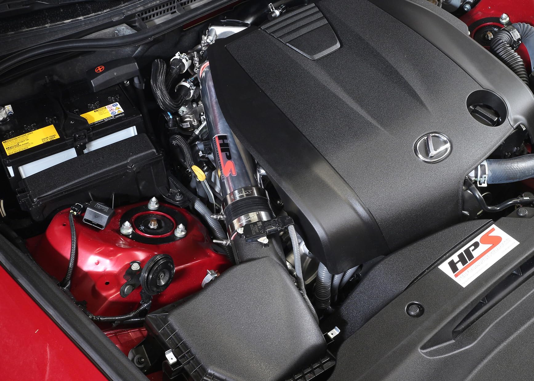HPS Air Intake Pipe Black (Post MAF Cool Short Ram) Compatible for 2014-2015 Lexus IS250 2.5L V6 Non F-Sport, 27-560WB