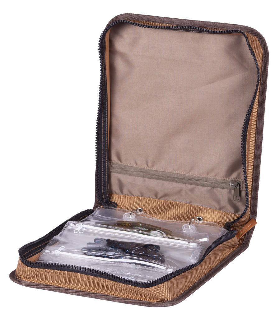 Plano Blade Bag Guide Series, Brown 1680 Denier Fabric, Includes 8 Removable Zip-Seal Organizer Bags, Water-Resistant Soft Storage for Spinner Baits and Blades