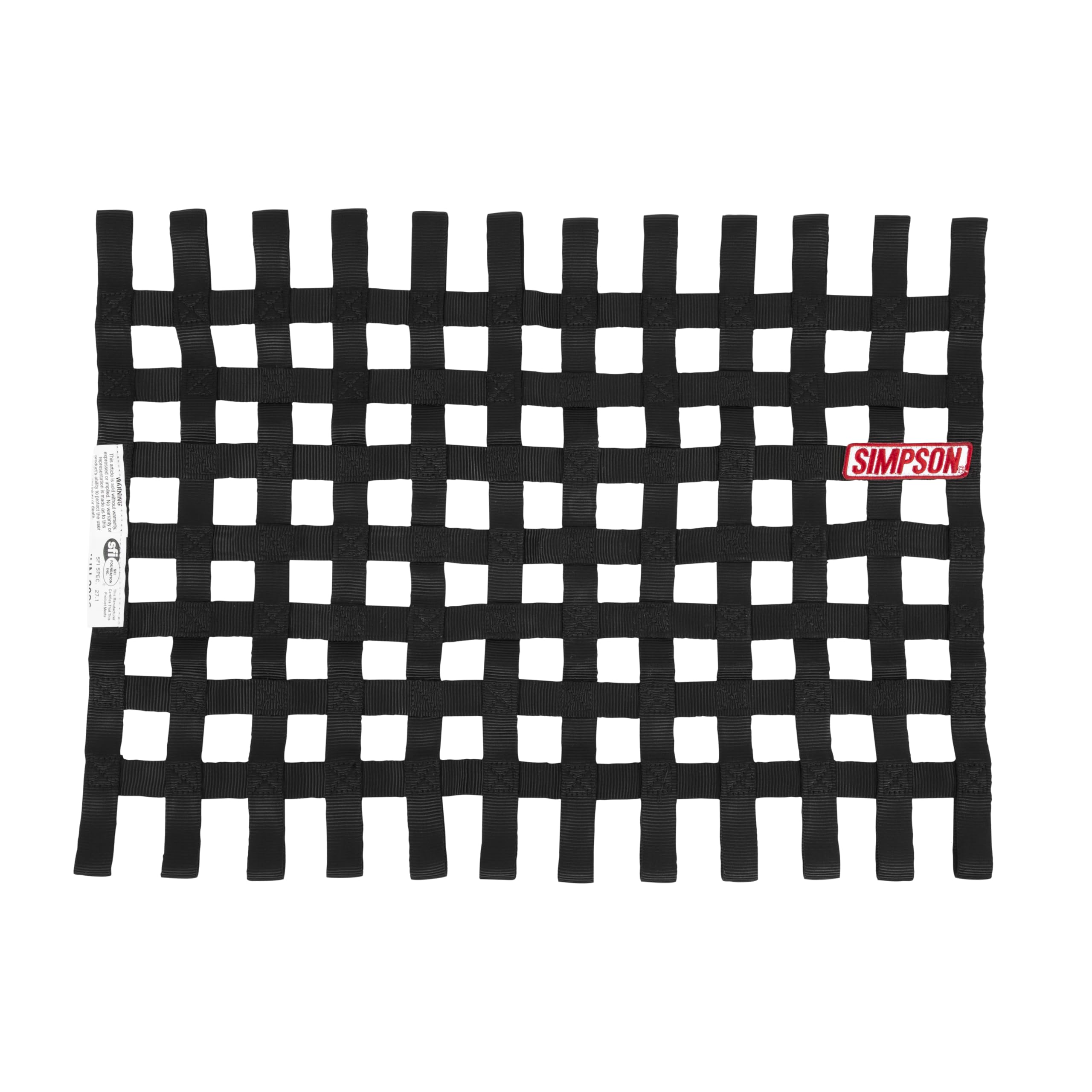 36002BK Simpson Racing Window Net - SFI 27.1-18 X 24 Rectangle - Black - Each