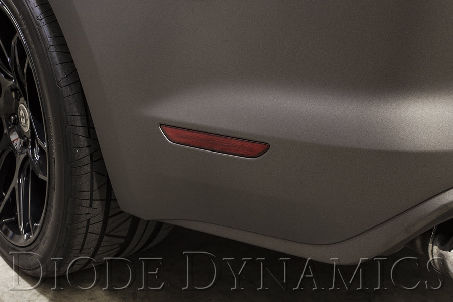 LED Sidemarkers Diode Dynamics for 2015-2021 Ford Mustang, Red (Set)