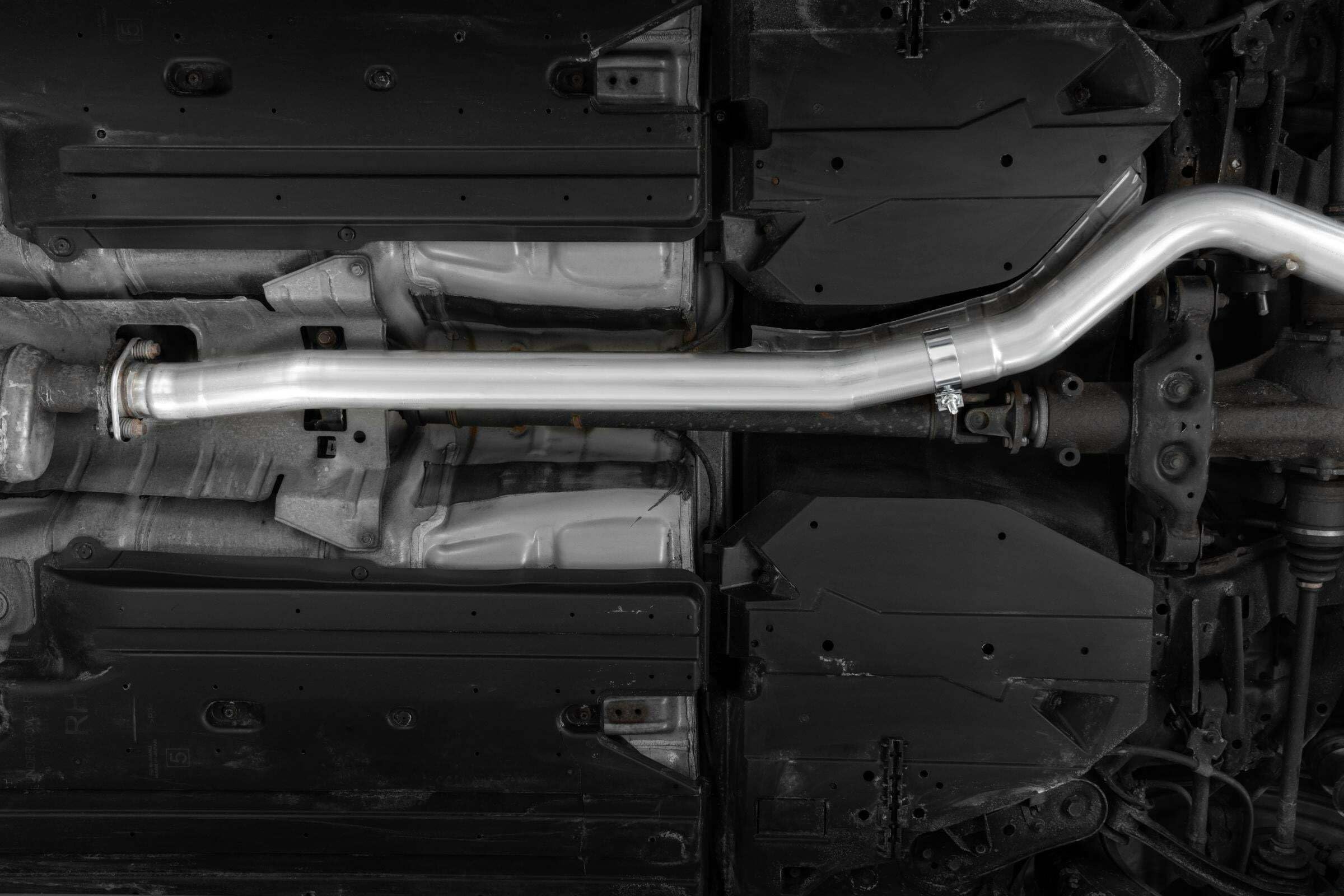 Cat Back MBRP Exhaust S48033BE Performance Exhaust System; 3 in; Single Rear Exit; T304 Stainless Steel; 5 in. Burnt End Tip;