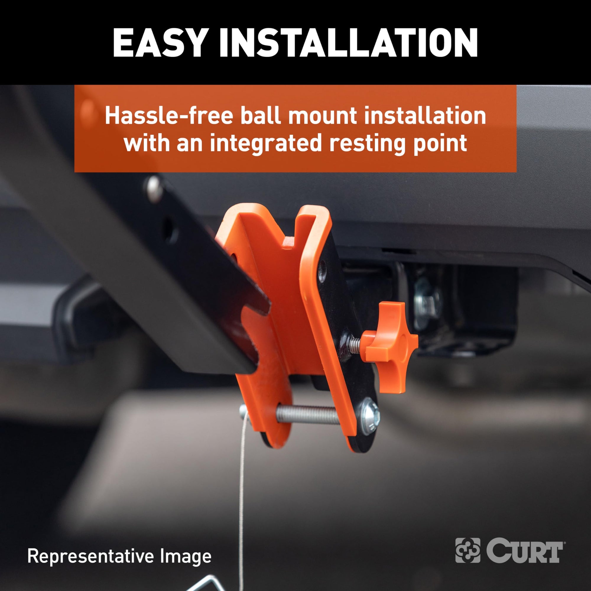 CURT ActiveLink Hitch Ball Mount 18416, Fits 2-Inch Trailer Couplers, 3,500 Pounds GTW