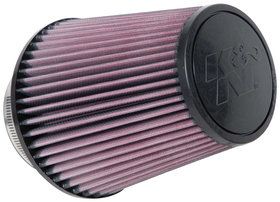 High-Flow K&N Original Lifetime Universal Clamp-On Air Filter: High Performance, Premium, Washable: Flange Diameter: 4 In, Filter Height: 7.0 In, Flange Length: 1.75 In, Shape: Round Tapered, RU-1032