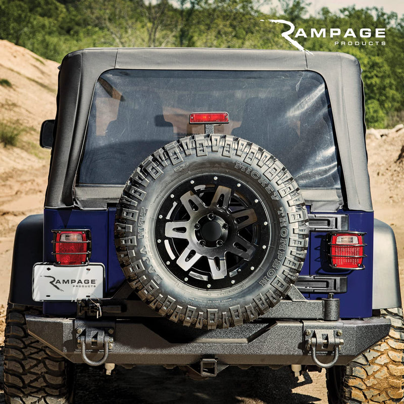 Rampage Products Soft Top Factory Replacement with Door Skins | Vinyl, Black Diamond Color with Tinted Windows | 99535 | Fits 1997 - 2006 Jeep Wrangler TJ