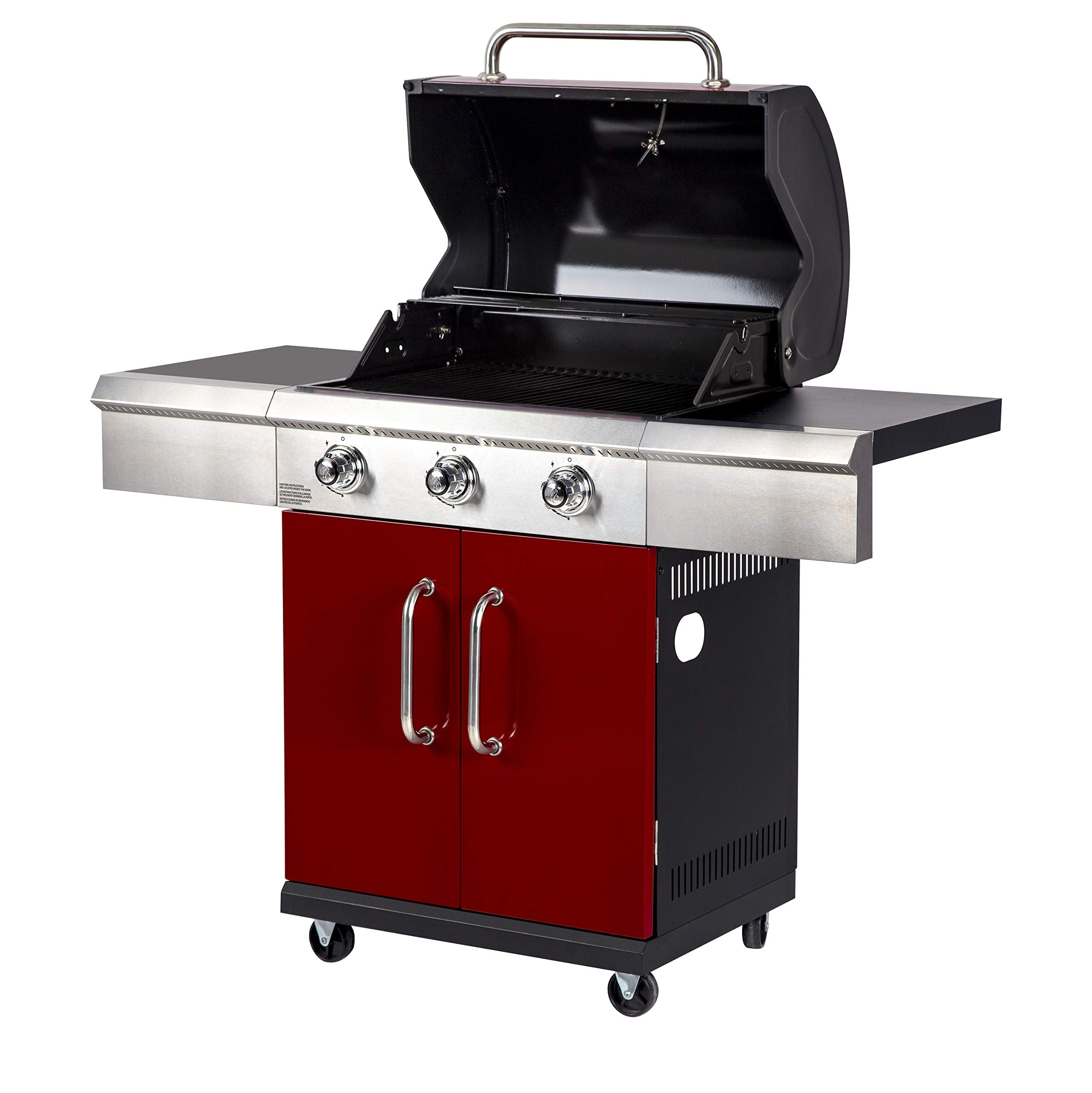 Red 3 Burner LP Gas Grill