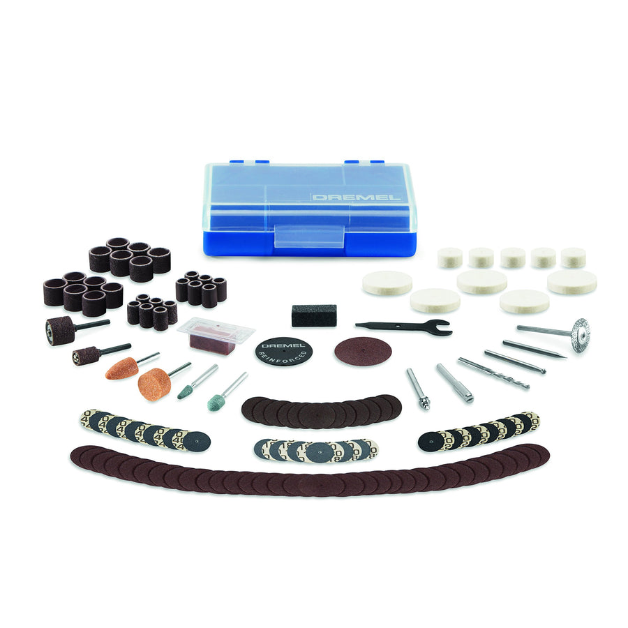 Dremel 730CS 13-Piece Rotary Tool Accessory Kit Maker - Includes Carving Bits, Drill Bits, Sanding Drums and Discs, Grinding Stones, Buffing Wheels, Cutting Discs, and a Storage Case