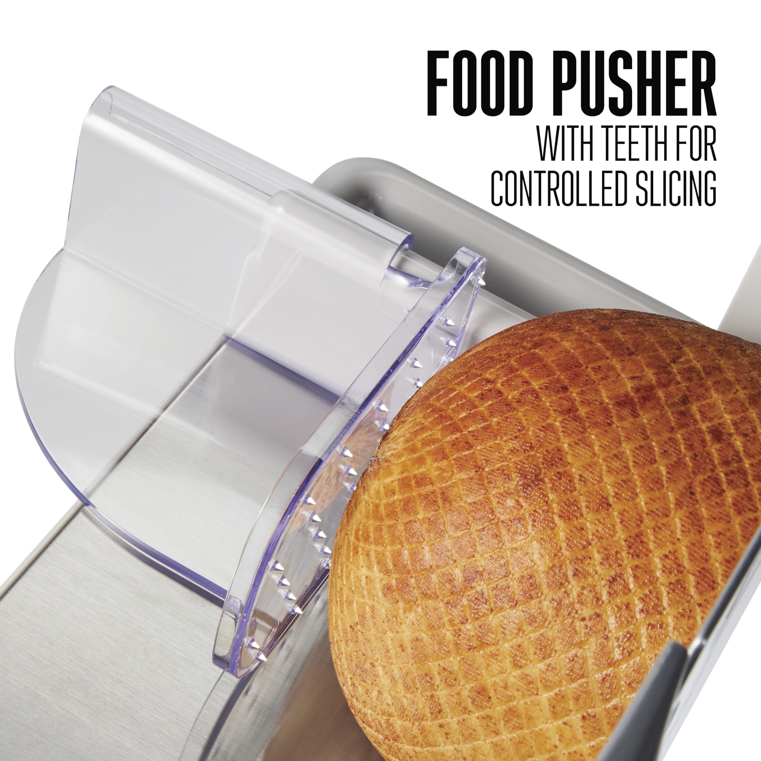Electric Weston Meat Cutting Machine, Deli & Food Slicer, Adjustable Slice Thickness, Non-Slip Suction Feet, Removable 9” Stainless Steel Blade, Easy to Clean