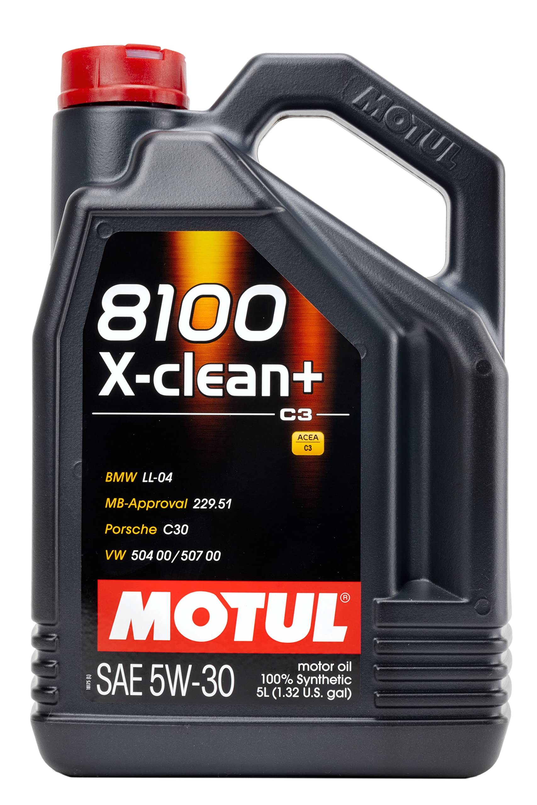 Motul 8100 X-Clean 5W-30 Full Synthetic Motor Oil | Engineered to Help Clean Engine Performance, Protect Emissions Systems | Long Drain Capable, Improved Engine Responsiveness | 5L