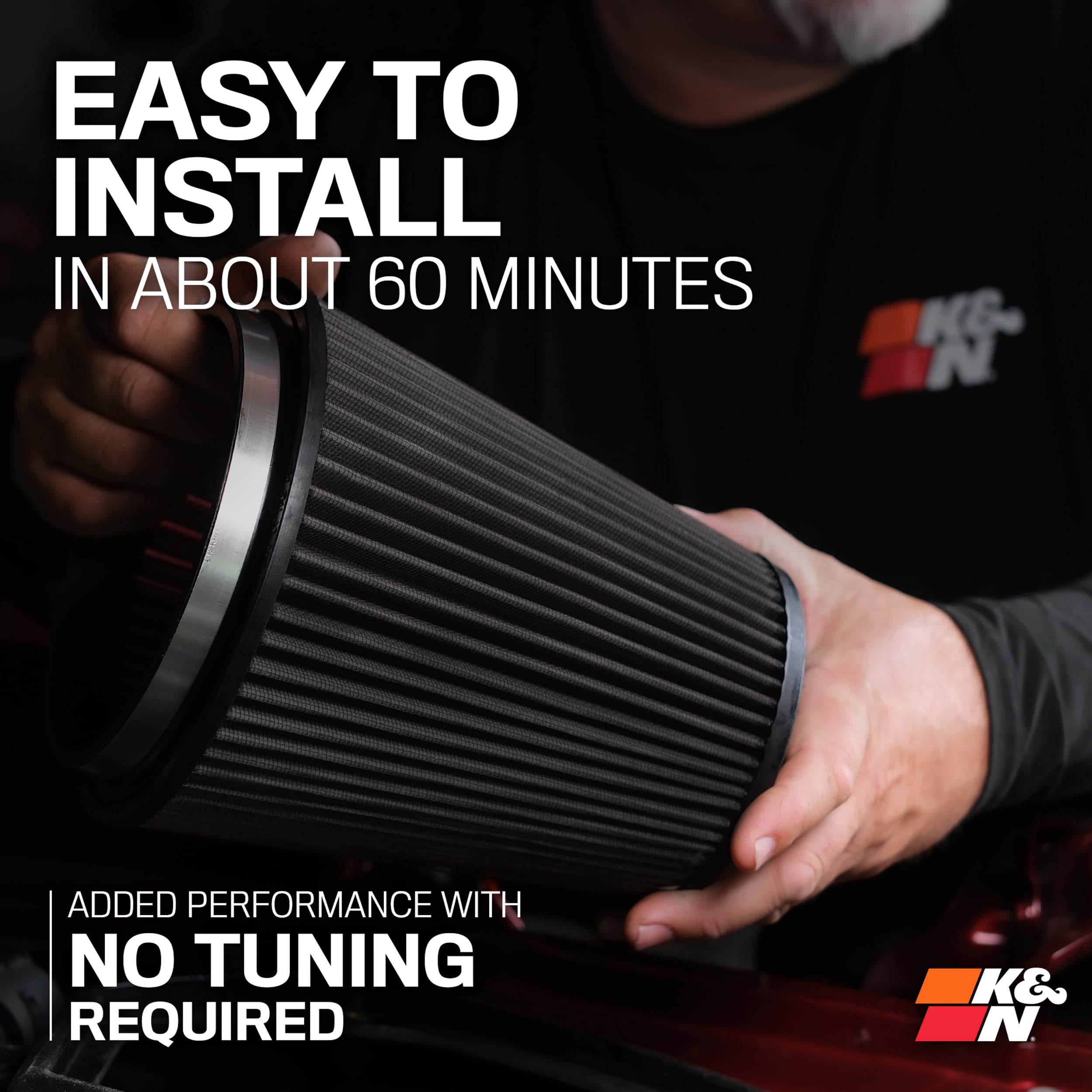 Cold Air Intake System K&N: Dry-Flow Air Filter, Increase Performance & Towing: Compatible with 2011-2014 FORD F150, 71-2581