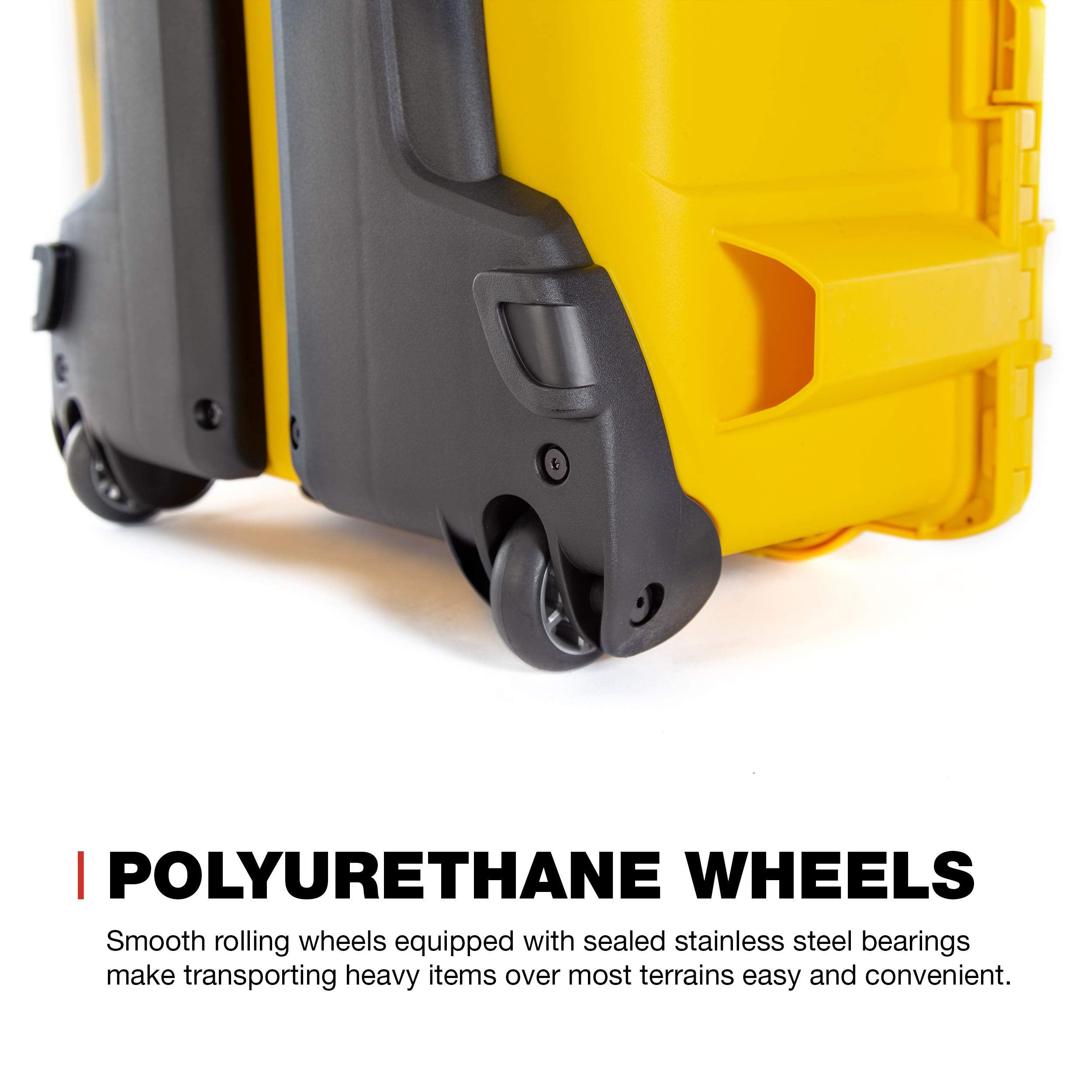Waterproof Nanuk 955 Hard Case with Wheels - Empty - Yellow