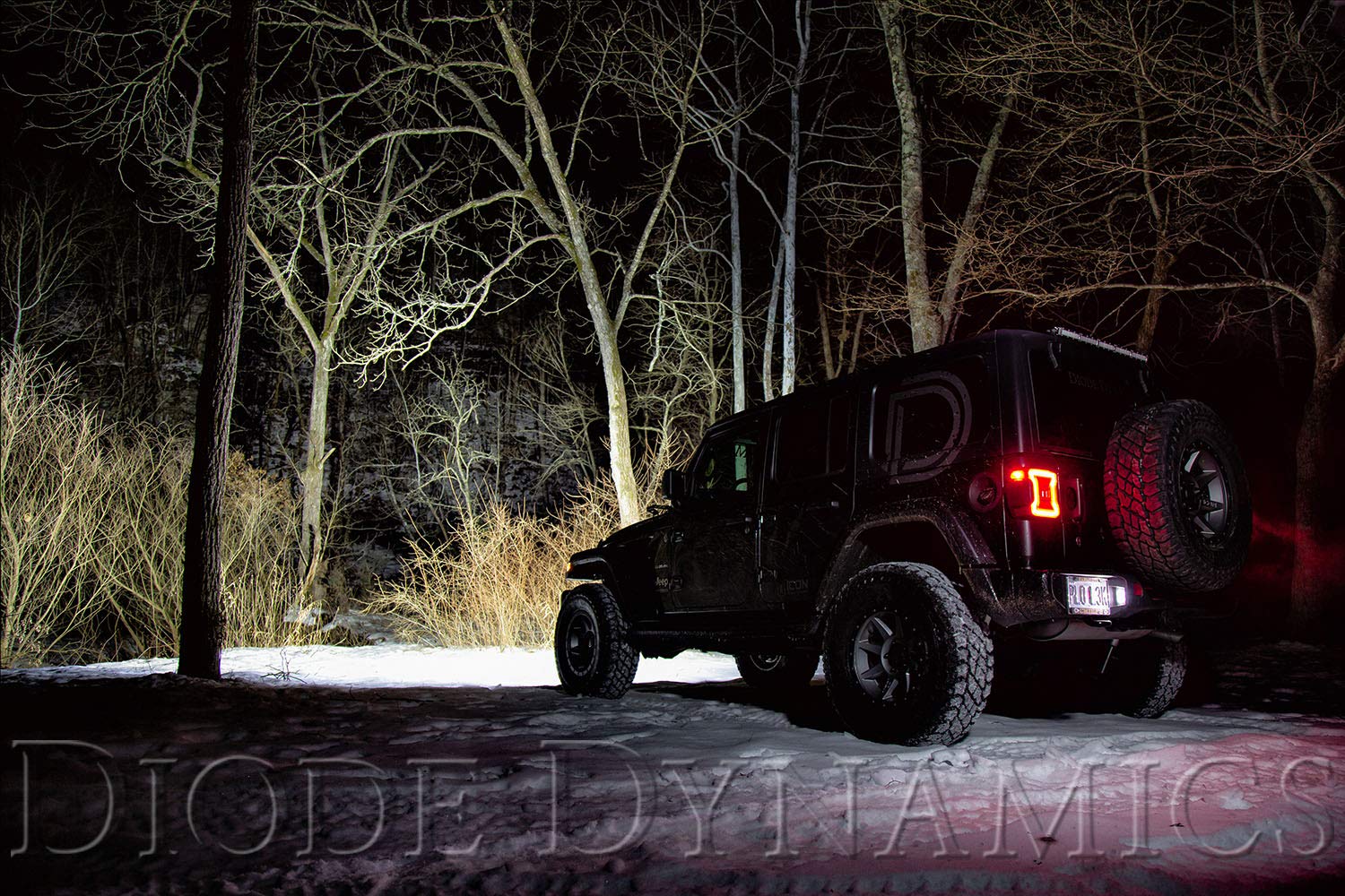 30" Single White Combo Bumper LED Light Bar Bracket Kit Diode Dynamics compatible with Jeep Wrangler JL 2018-2026