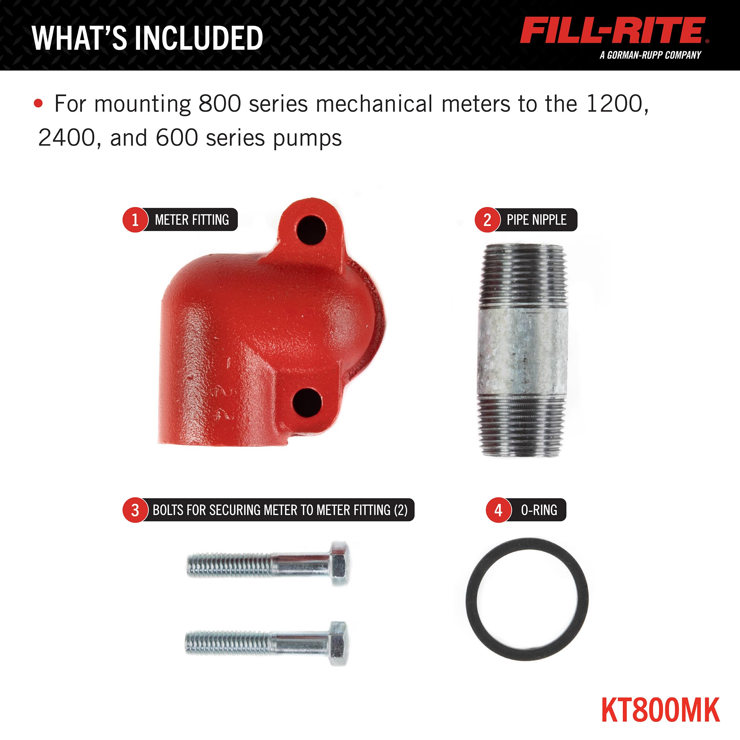 KIT800MK Fill-Rite 800 Meters Mounting Kit for FR600, FR1200, and FR2400 Series Pumps