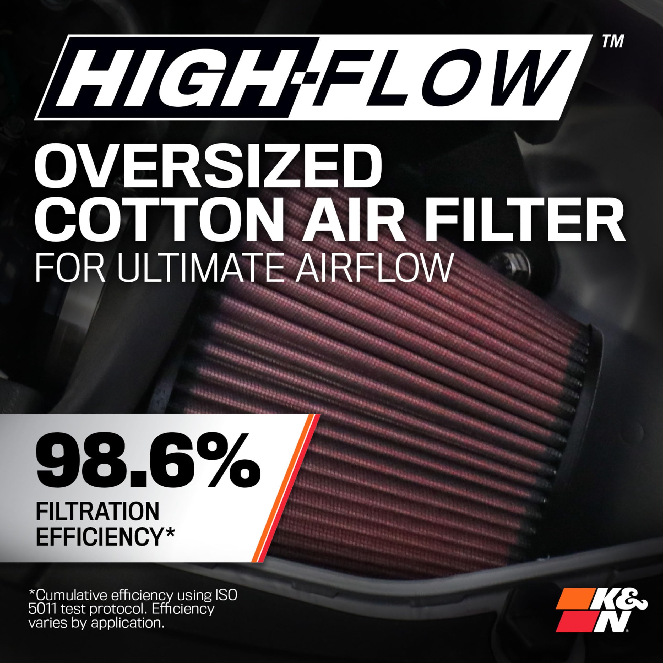 K&N Cold Air Intake System: High-Flow Air Filter, Acceleration & Increase Performance: Compatible with 2011-2023 Chrysler/Dodge: 300, 300C, Challenger, Charger, 63-1114