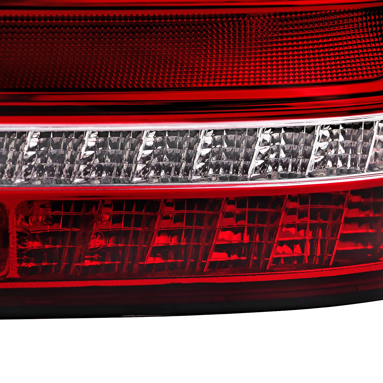 Red Full LED Sequential Tail Lights SPEC-D TUNING Compatible with 2001-2004 Mercedes-Benz W203 C-class Sedan