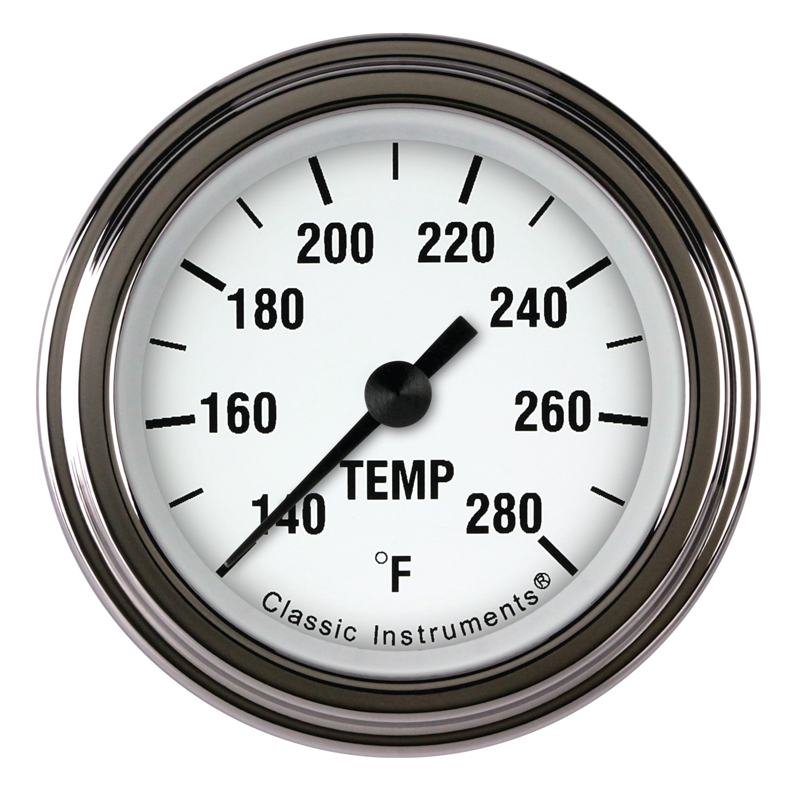 White Hot Classic Instruments WH126SLF-02 2 1/8" Water Temperature Gauge Full Sweep 1/8"