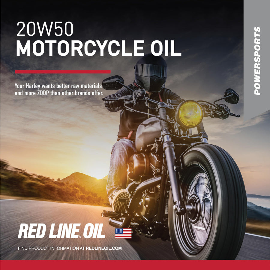 20W50 Red Line Motorcycle Oil Synthetic - Quart