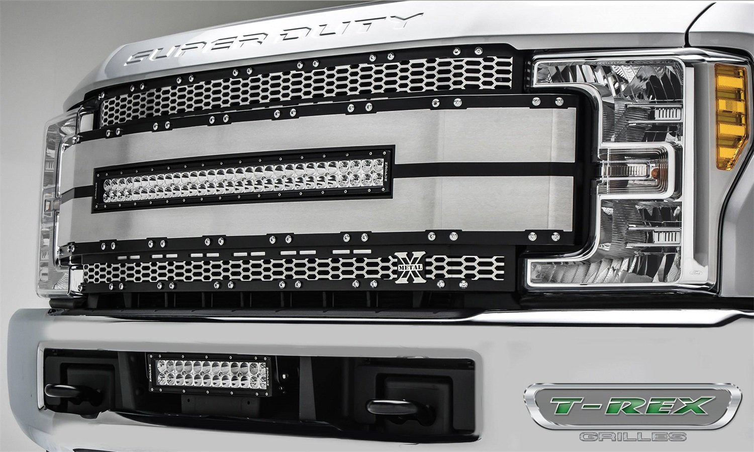 Ford Super Duty T-Rex 6315485 TORCH Black Grille/Brushed Replacement, 1 Pack