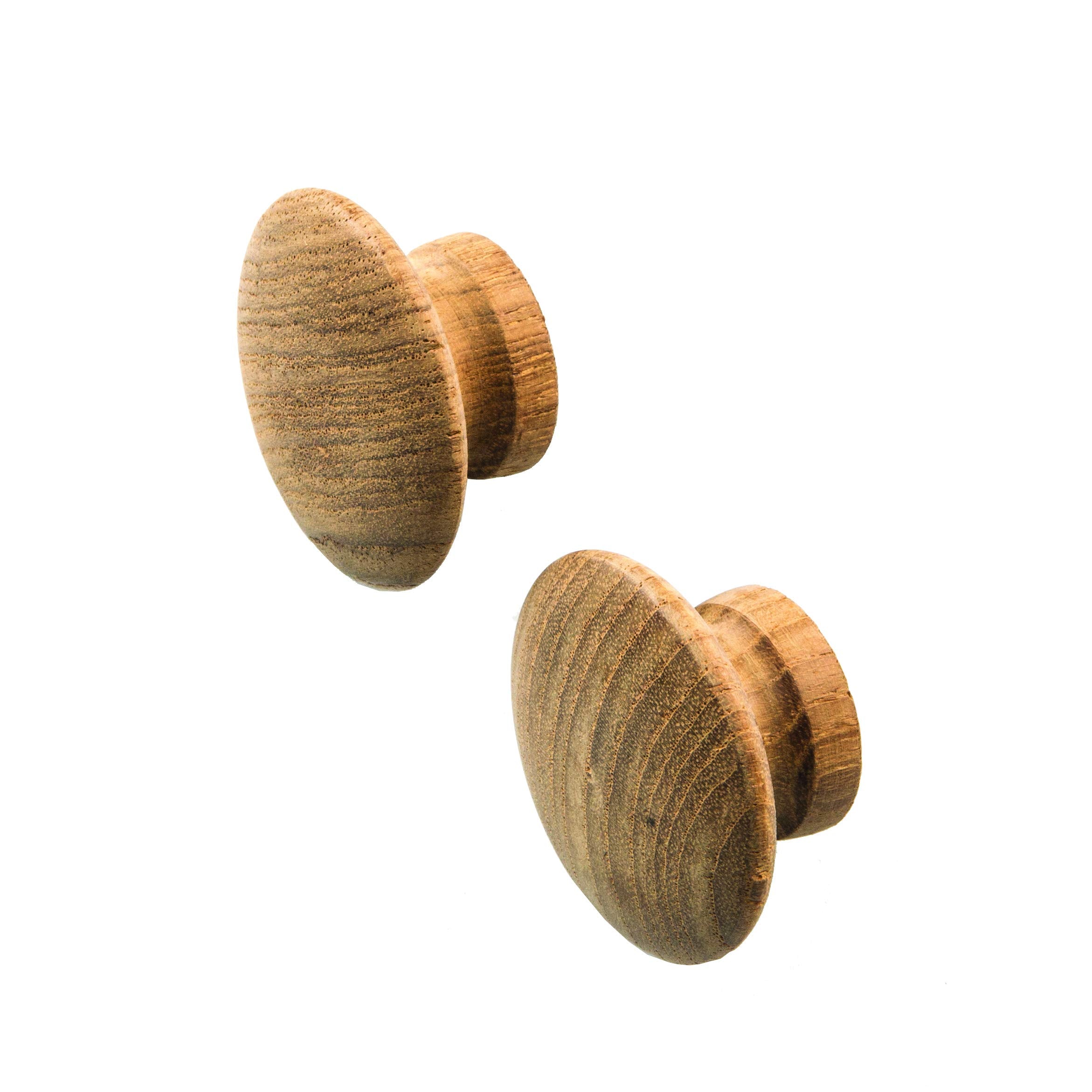 Teak Whitecap Round Drawer Knob (Pair)