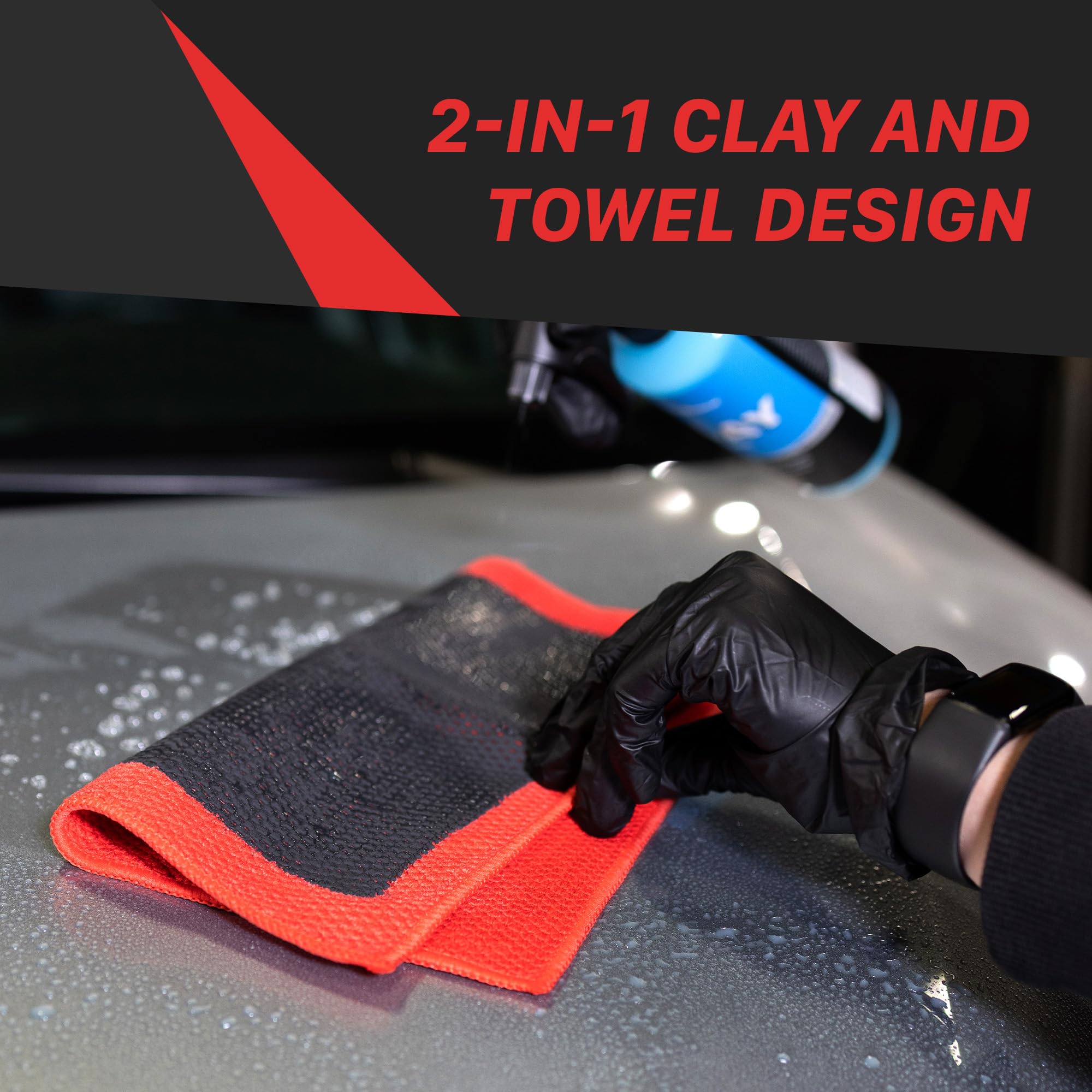 Magic Clay Bar Maxshine Towel 2.0 - Fine Grade for Car Clay Bar Auto Detailing - Removes Surface Contaminants from Paintwork, Glass, Plastic, & Metal Surfaces (Fine Grade)