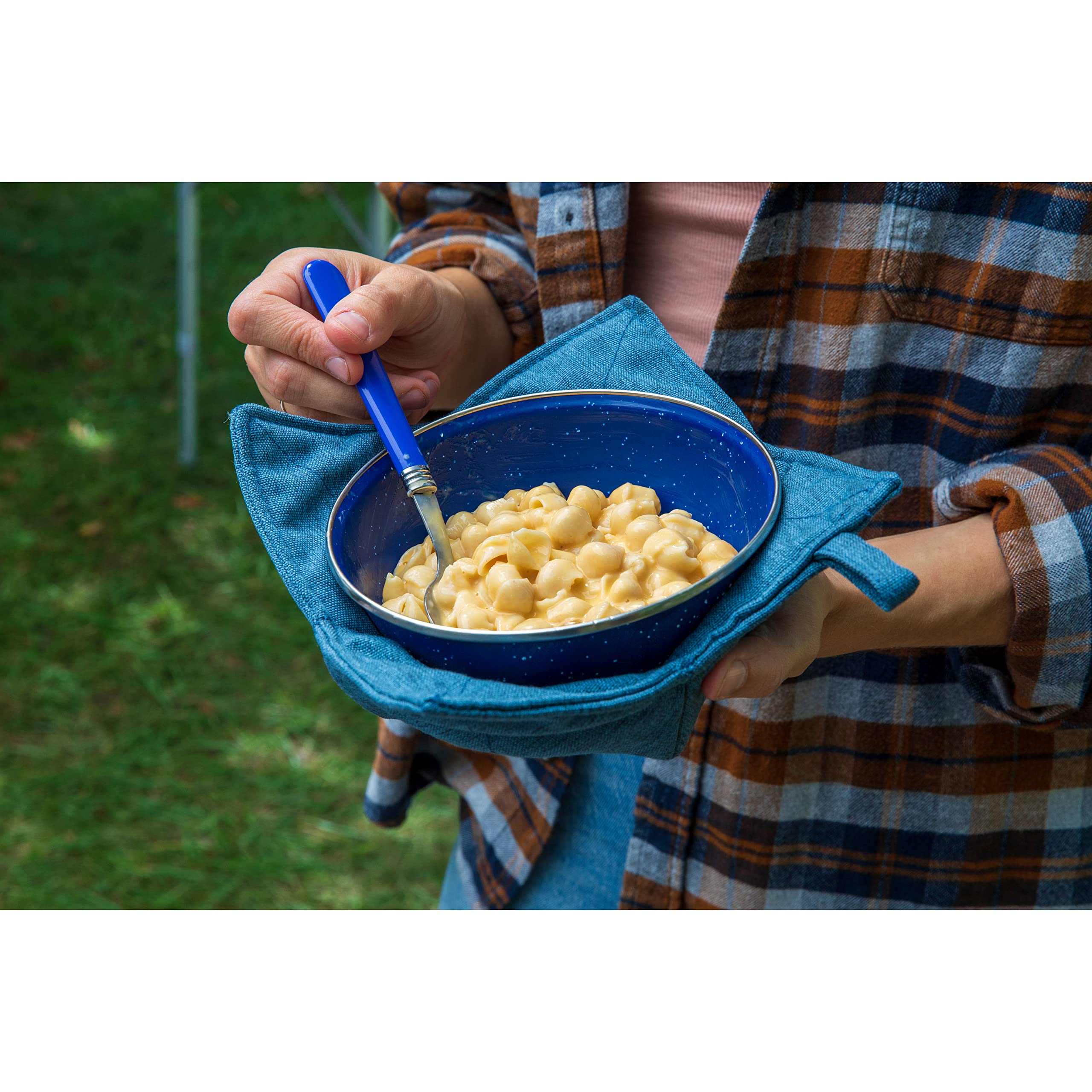 Cozy Bowl Holder Set Lippert™ - 4 Pieces, Navy – Insulate Food and Protect Your Hands – Made from Premium, Microwave-Safe Polyester Fabric – Temperature Rated to 400°F – Machine Washable – 2022107823