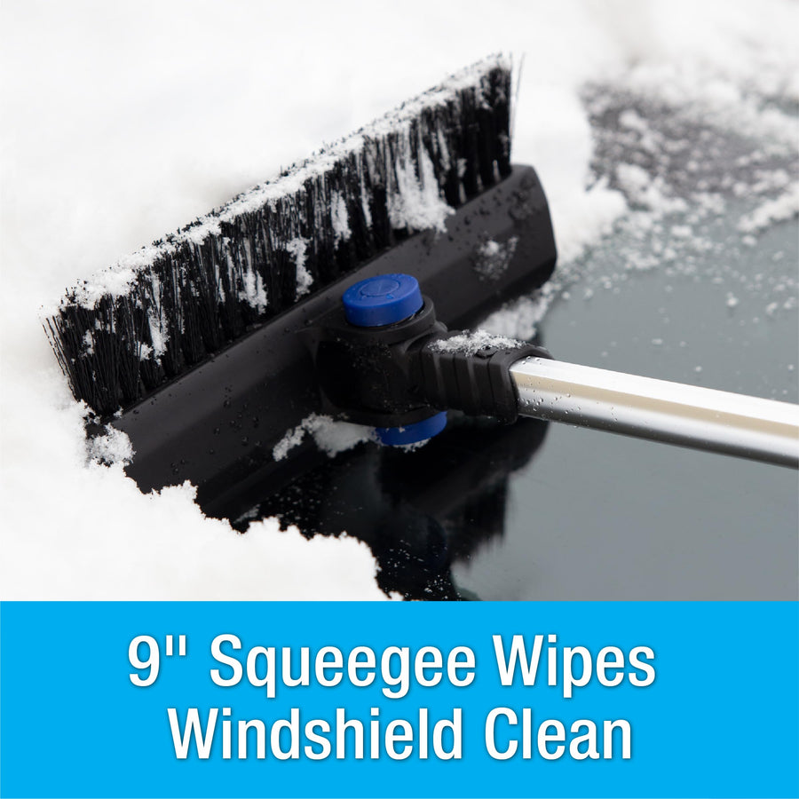 80052 SubZero 52" Quick-Release Handle Ice Scraper and Pivoting Snow Broom (Colors May Vary)
