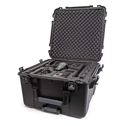 Waterproof Nanuk 970 Hard Case with Custom Foam Insert for DJI Inspire 2 - Black