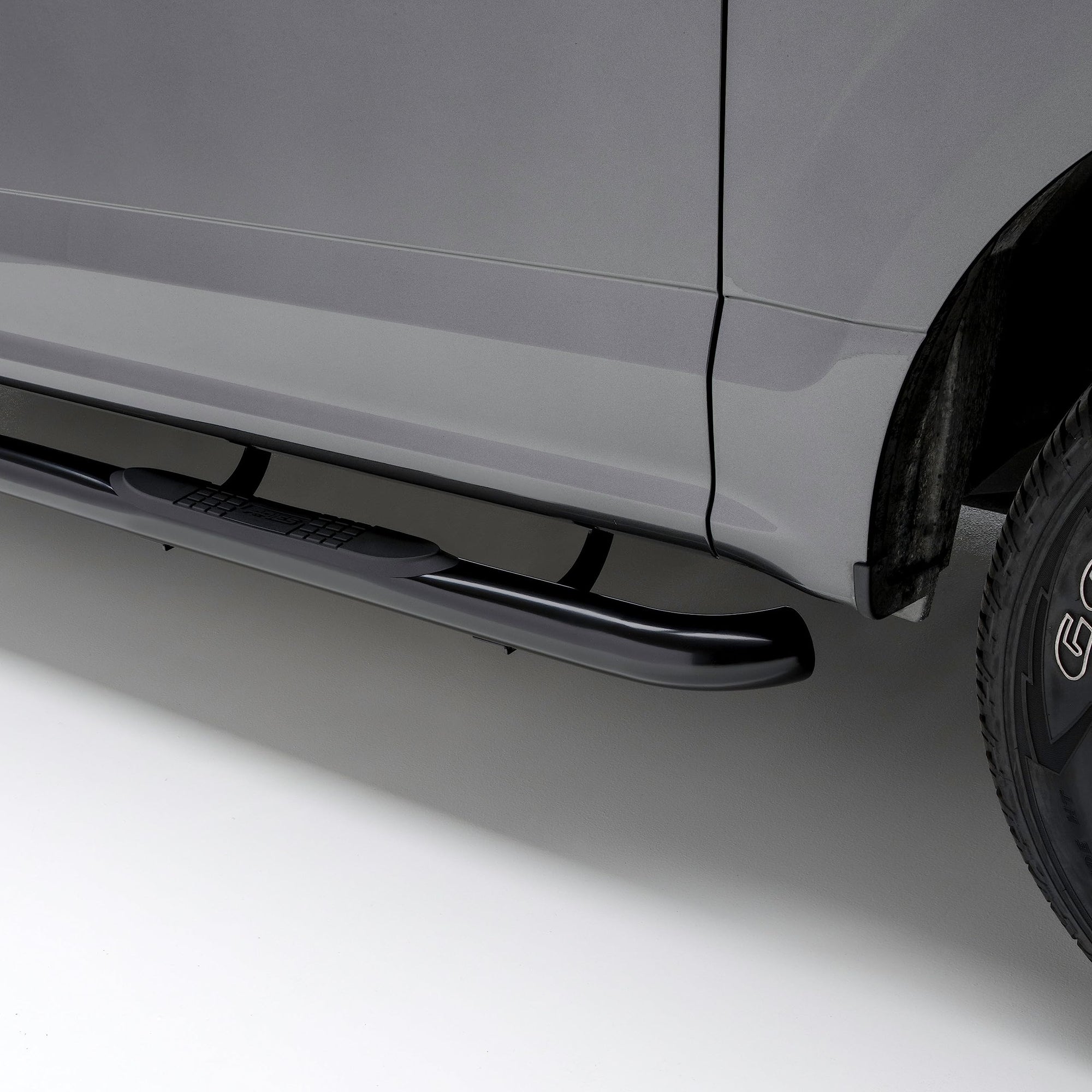 3-Inch Round Black Steel ARIES Nerf Bars, No-Drill, Fits Select Chevrolet Silverado, GMC Sierra 1500 Extended Cab