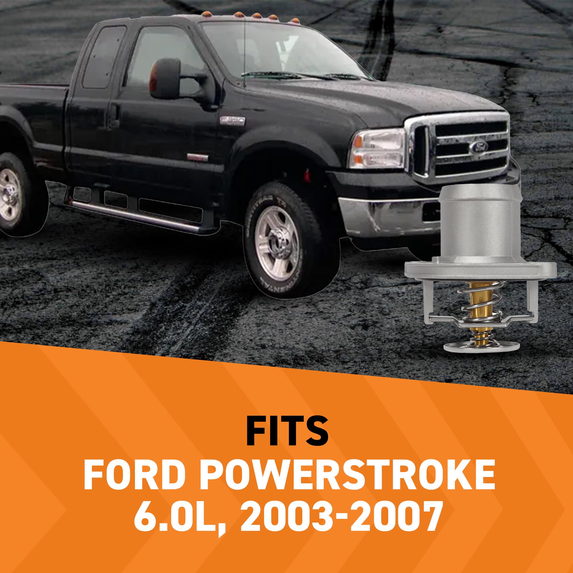 Mishimoto Low Temperature MMTS-F2D-03CL Thermostat & Housing, Compatible with Ford Powerstroke 6.0L, 2003-2007