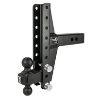 2.5" BulletProof Hitches Adjustable Extreme Duty Trailer Hitch (36,000 lb. Rating) - Offset 4" & 6" Drop/Rise with 2" and 2 5/16" Dual Ball - Powder Coat, Solid Steel, Corrosion-Resistant
